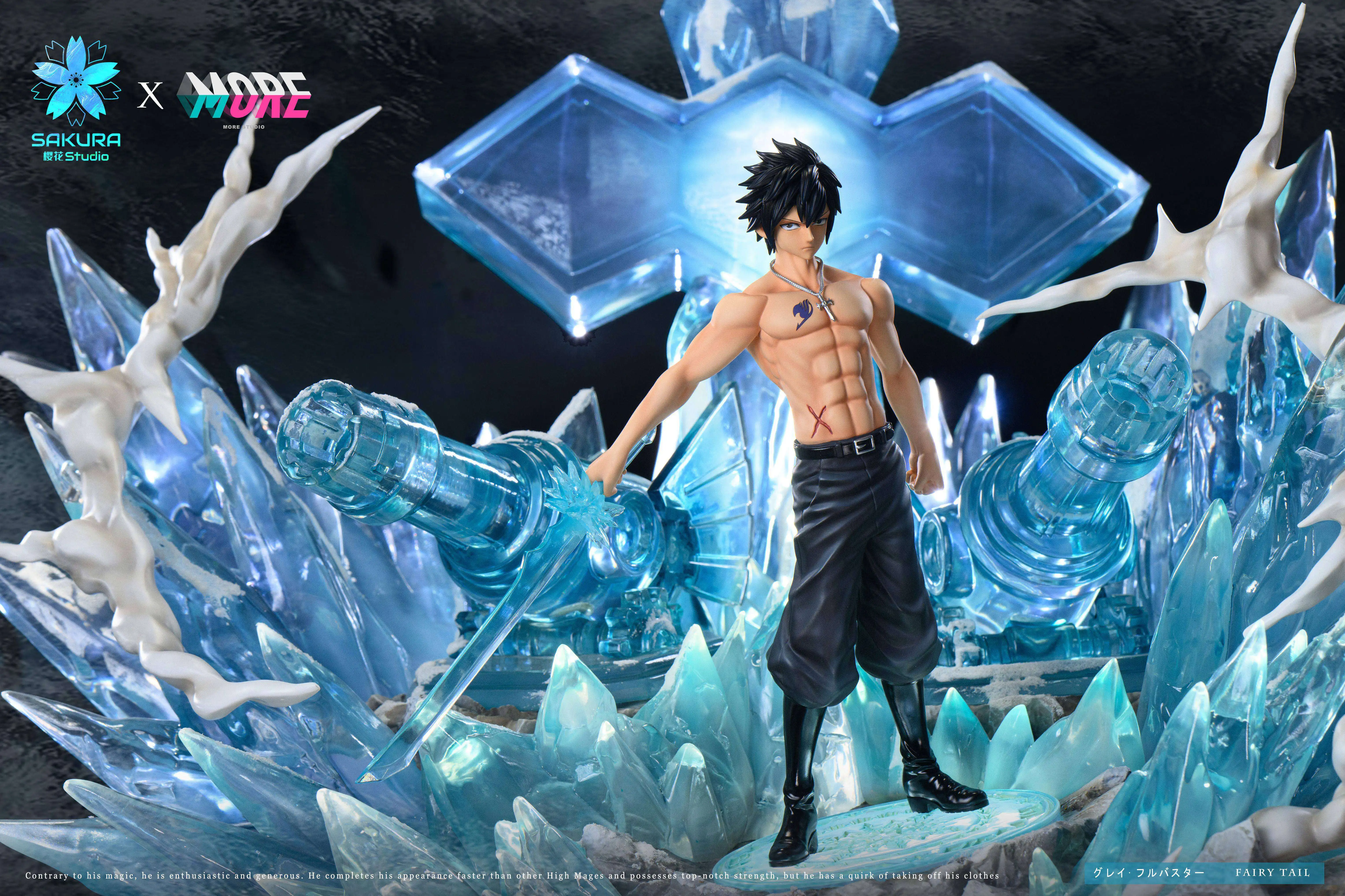 【Pre-sale】1/6 Scale Gray Fullbuster with LED-FAIRY TAIL-Sakura Studio × More Studio