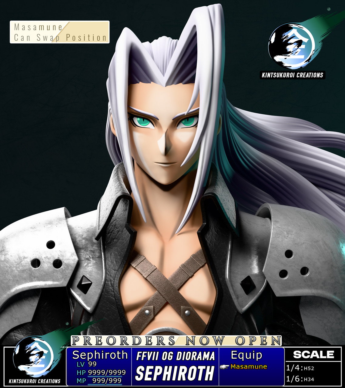 【Pre-sale】1/6 and 1/4 Scale Sephiroth OG-Final Fantasy-Kintsukuroi Creations Studio
