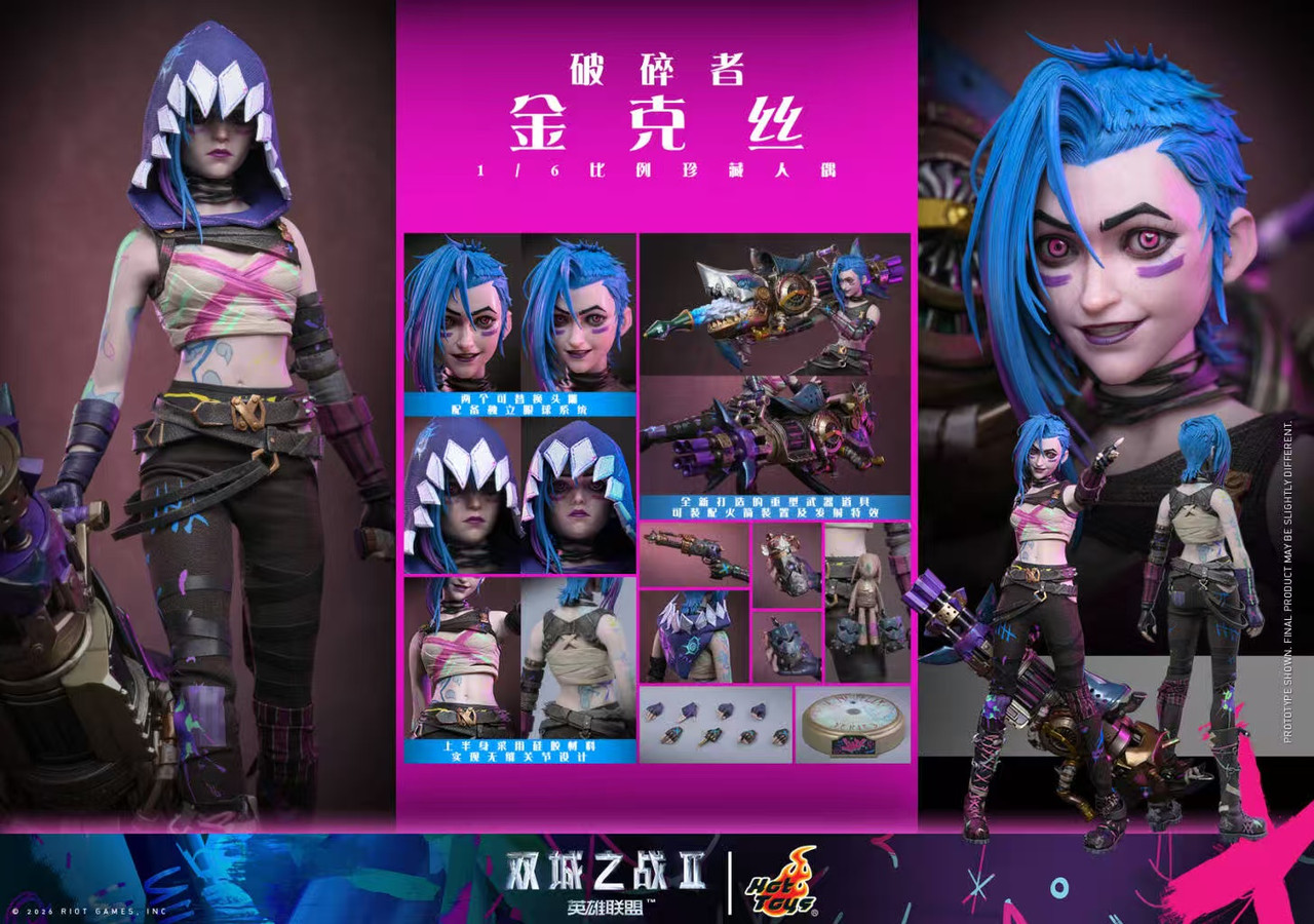 【Pre-sale】1/6 Scale Arcane 2 Jinx-League of Legends (LOL)-Hot Toys Studio