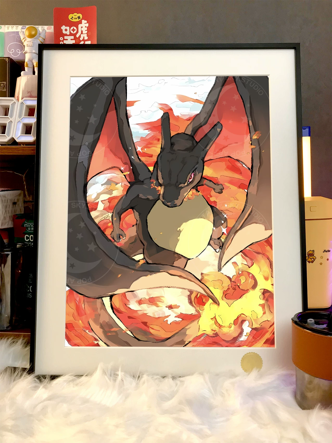 【Pre-sale】Decorative Painting of Shiny Charizard-Pokemon-XingKong Studio