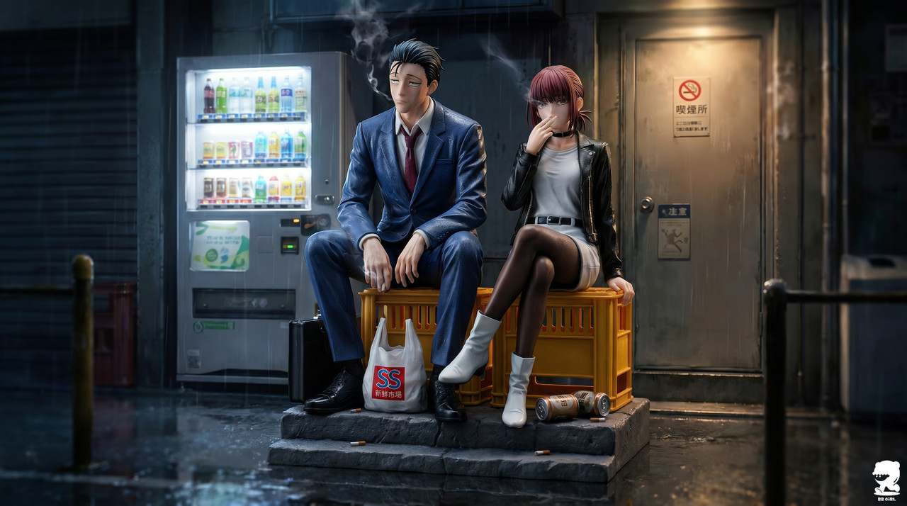【Pre-sale】1/6 Scale Sasaki and Tayama-Smoking Behind the Supermarket-BB Girl Studio