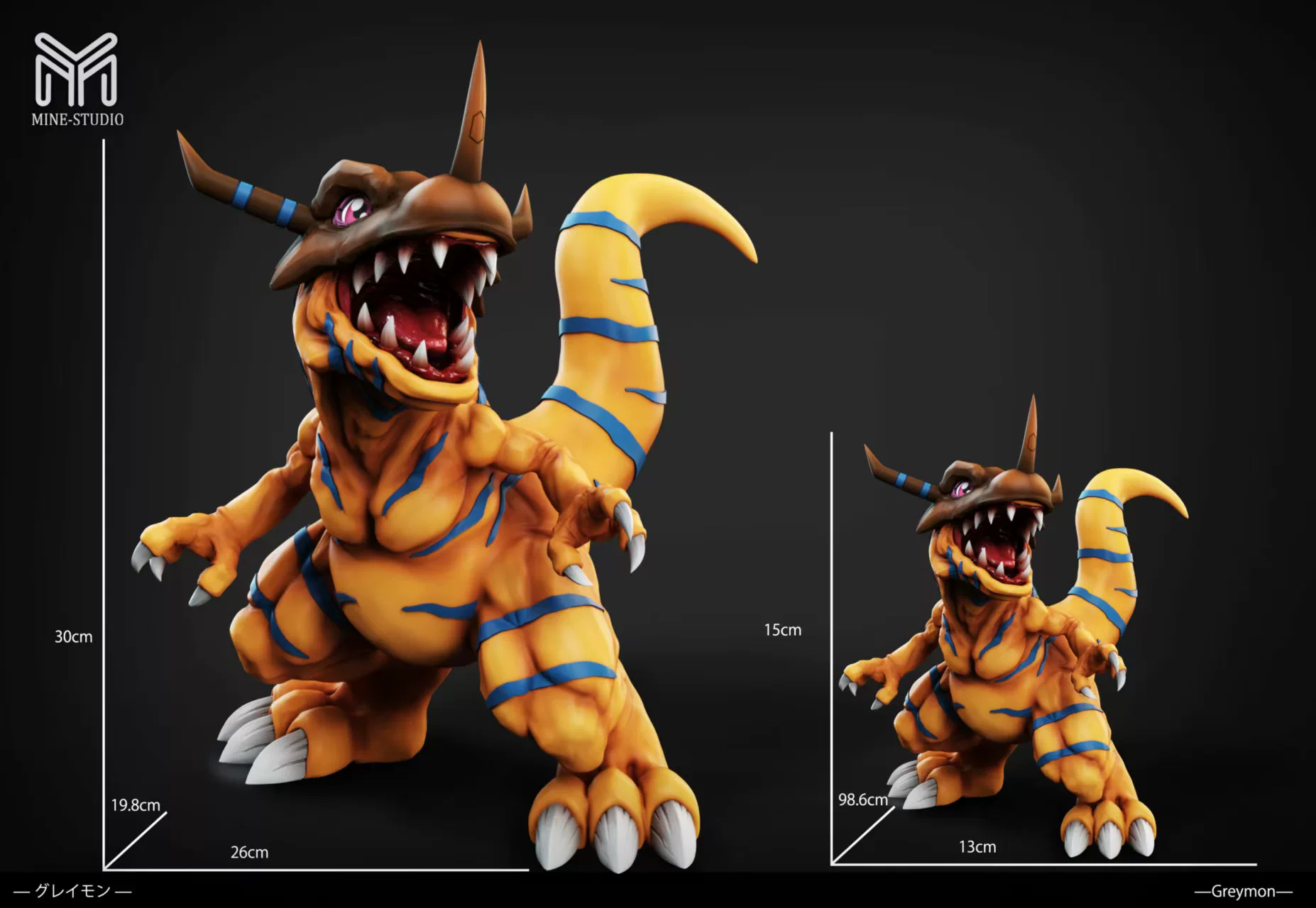 【Pre-sale】War Greymon 2.0-Digimon Adventure-Mine Studio
