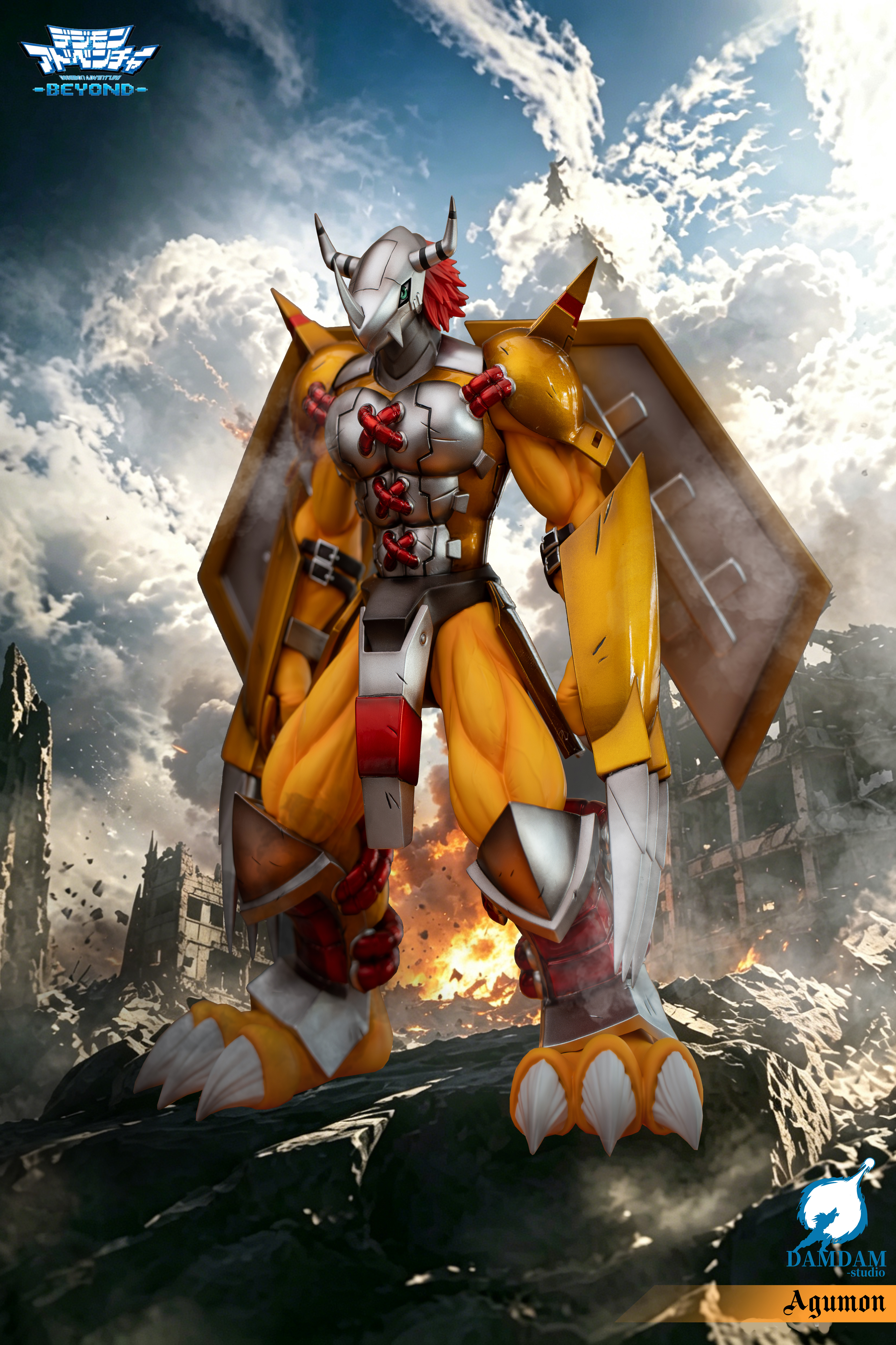 【Pre-sale】War Greymon and Agumon-Digimon Adventure-DAMDAM Studio