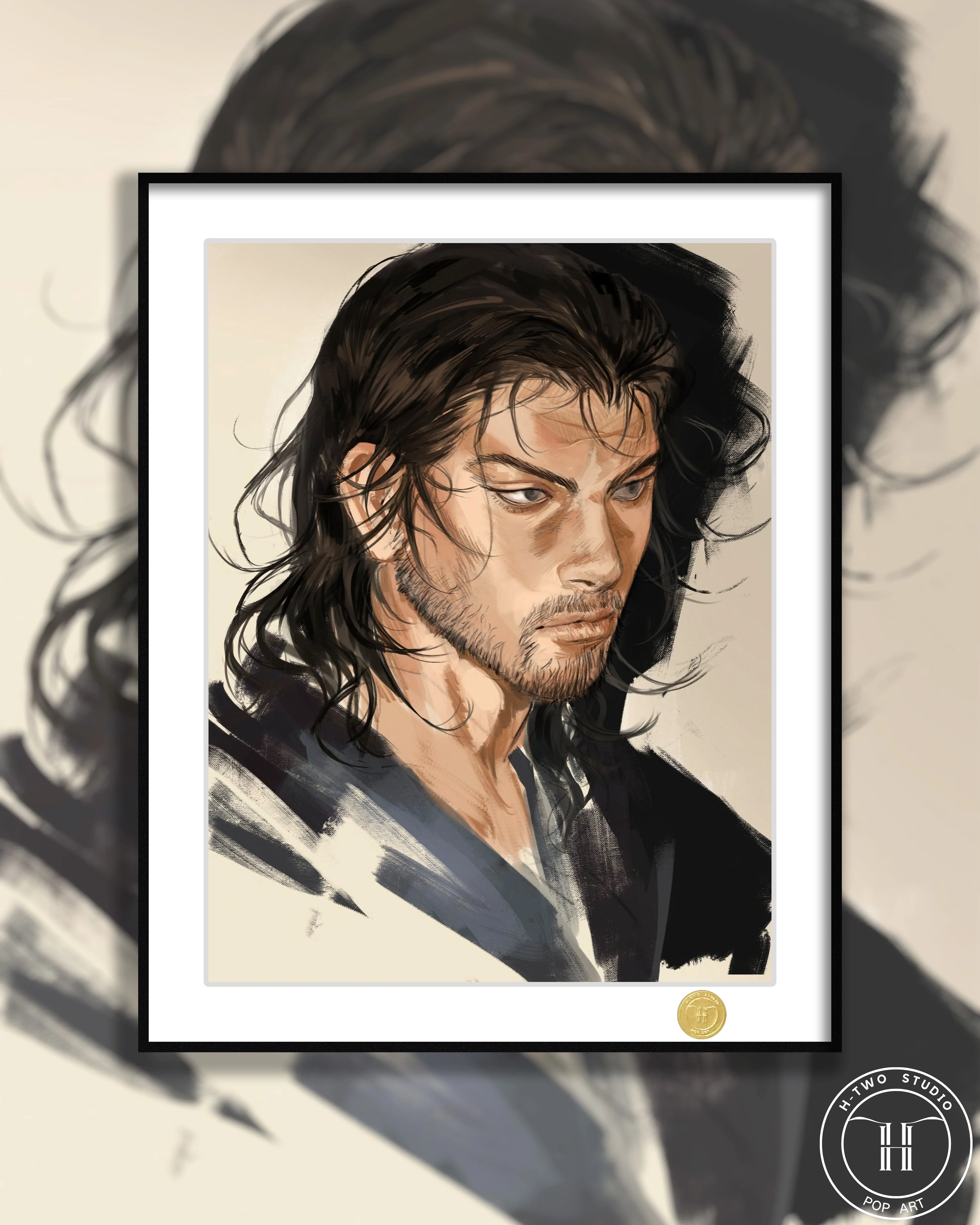 【Pre-sale】Decorative Painting of Miyamoto Musashi-Vagabond‌-H2 Studio