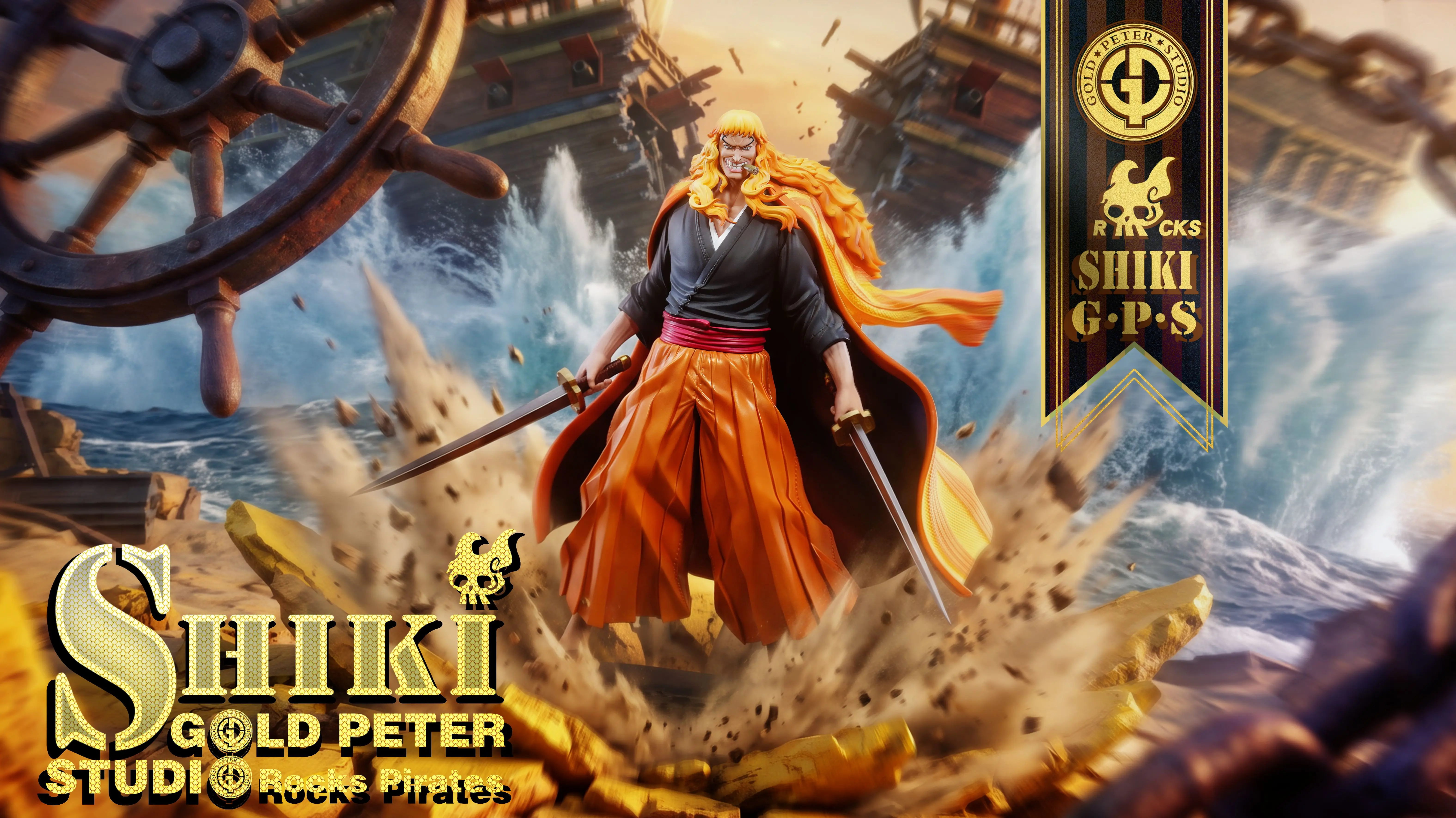 【Pre-sale】1/8 Scale Shiki-One Piece-GOLD PETER Studio