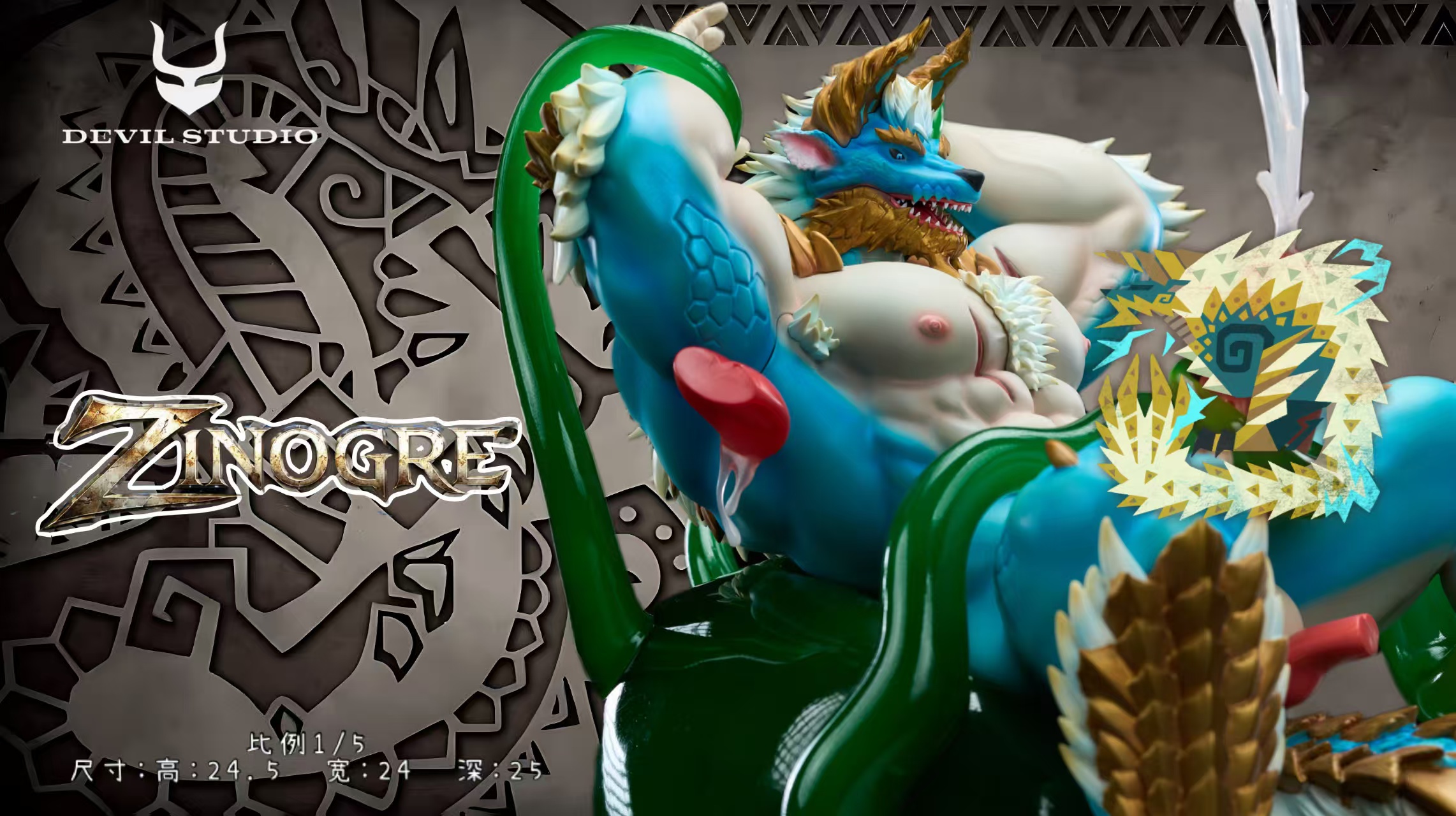 【Pre-sale】1/5 Scale Zinogre-Monster Hunter-Devil Studio