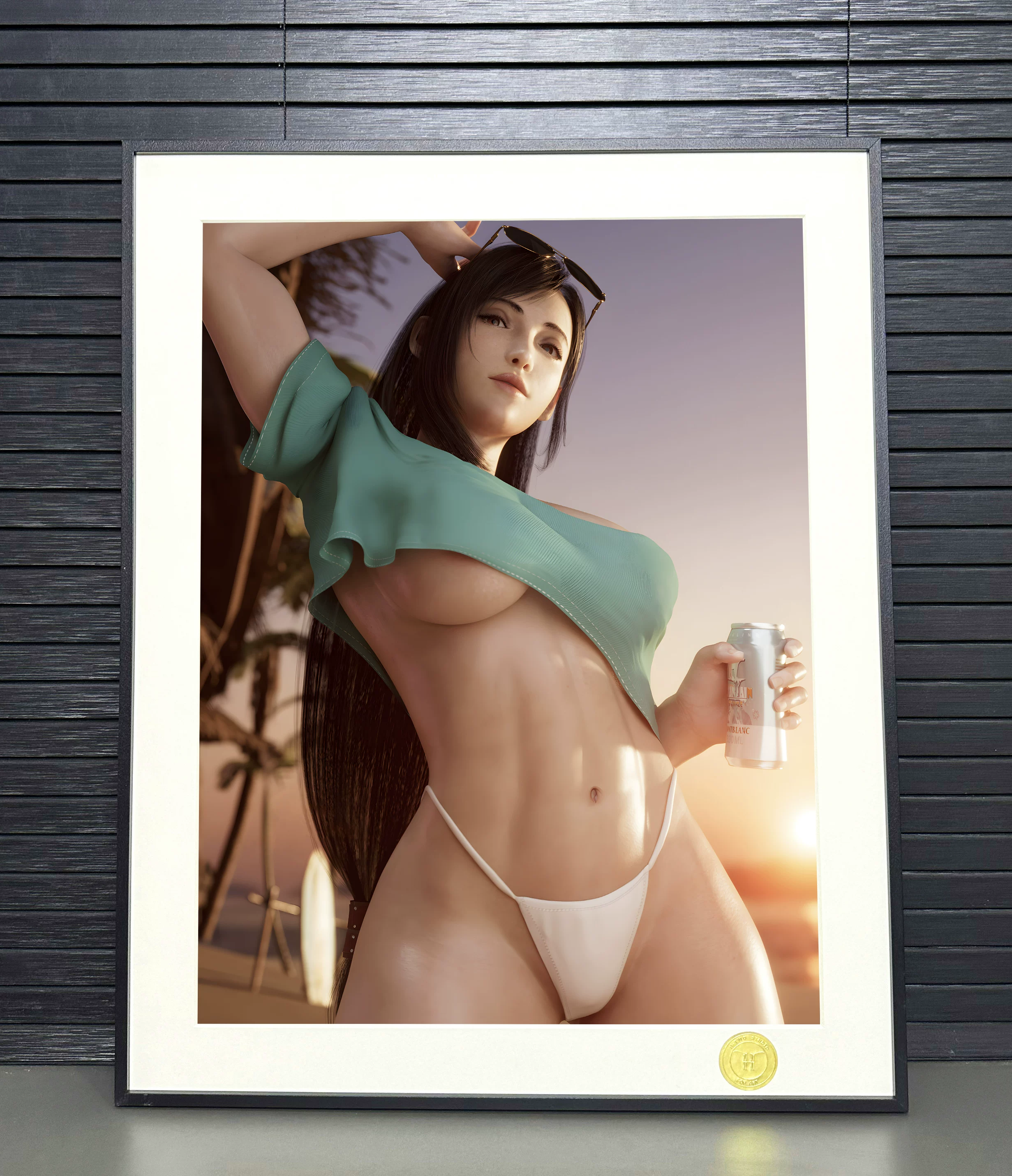 【Pre-sale】Decorative Painting of Sandbeach Tifa-Final Fantasy-H2 Studio