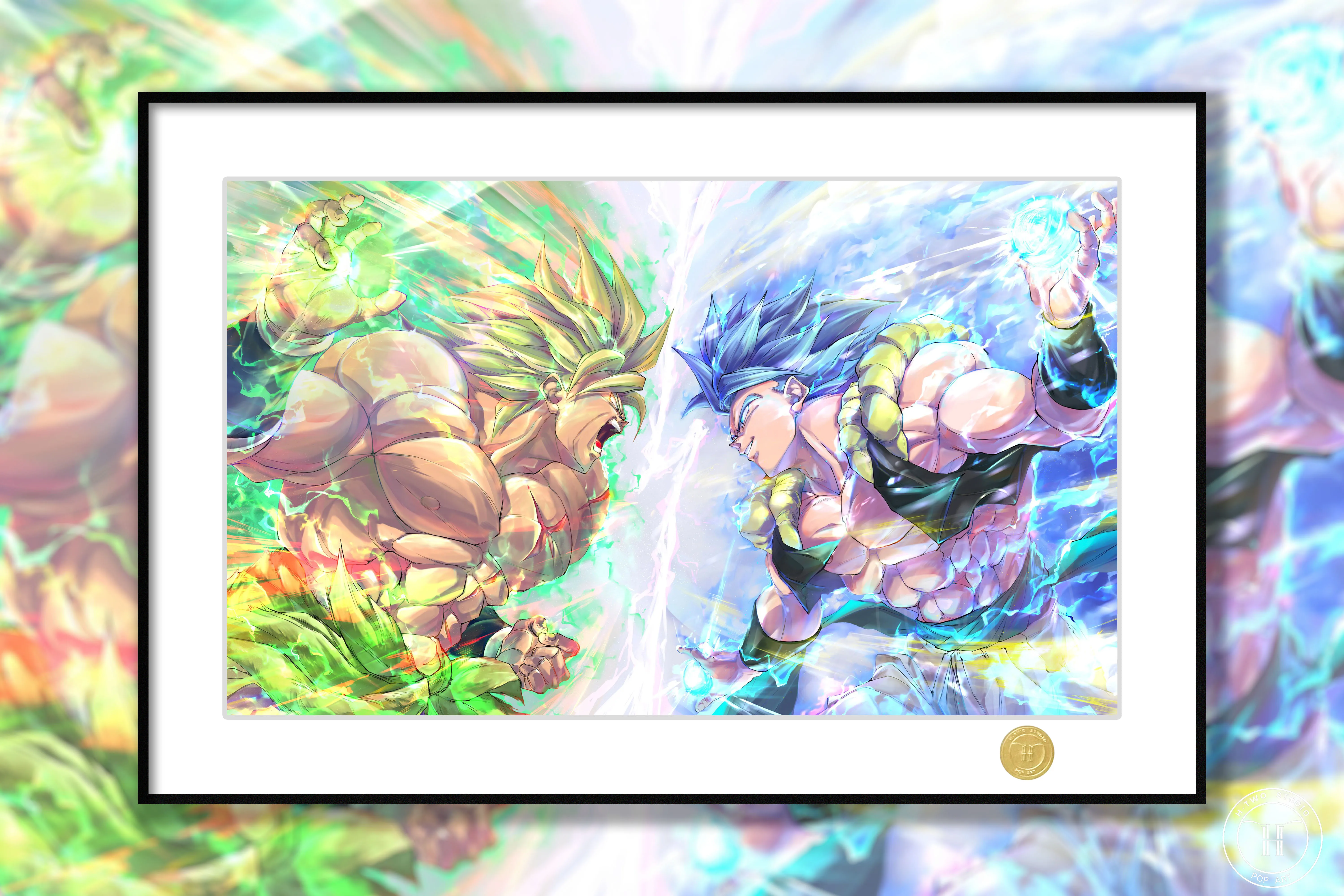 【Pre-sale】Decorative Painting of Broly VS Gogeta-Dragon Ball-H2 Studio