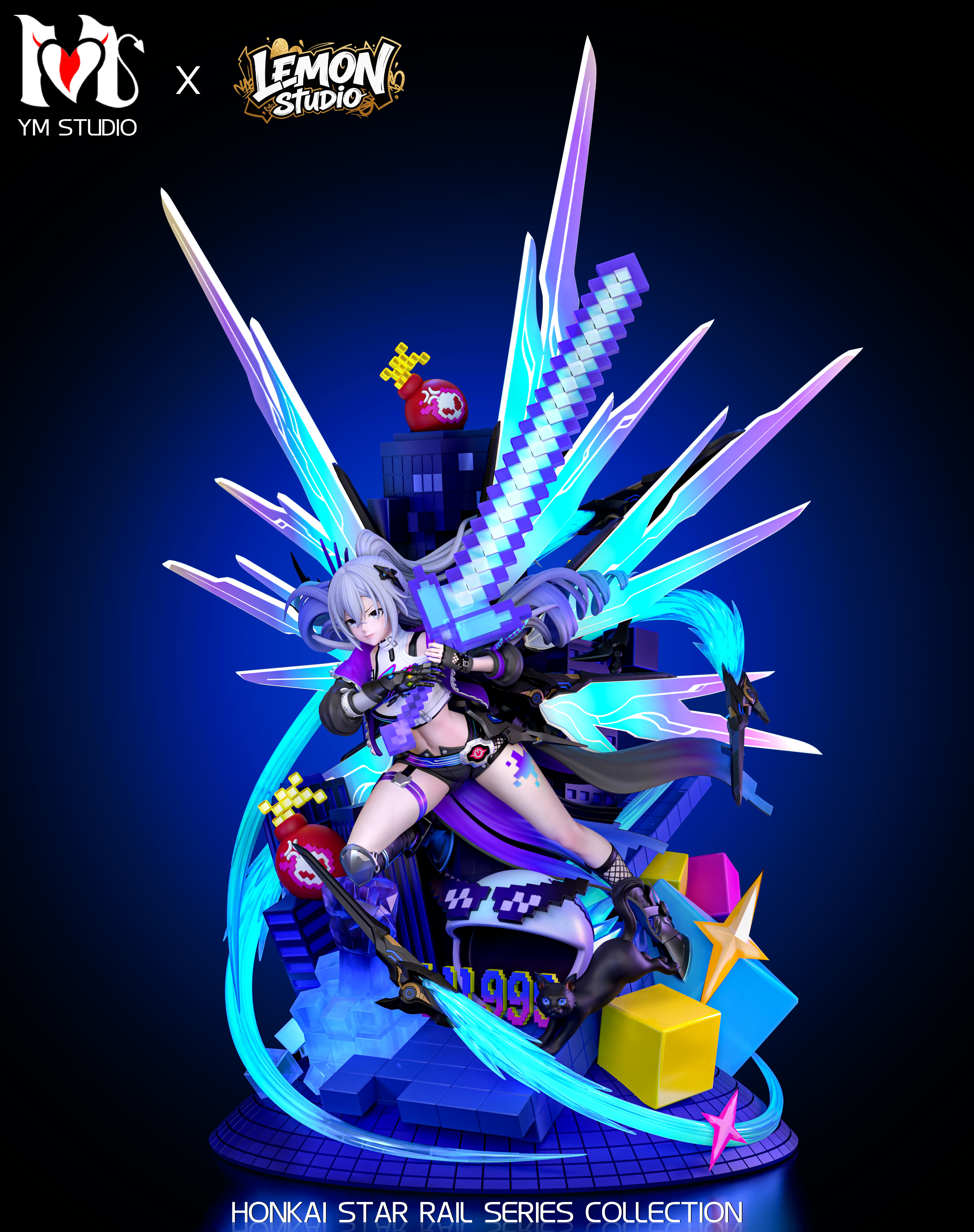 【Pre-sale】1/4 Scale Silver Wolf-Honkai: Star Rail-YM Studio x Lemon Studio