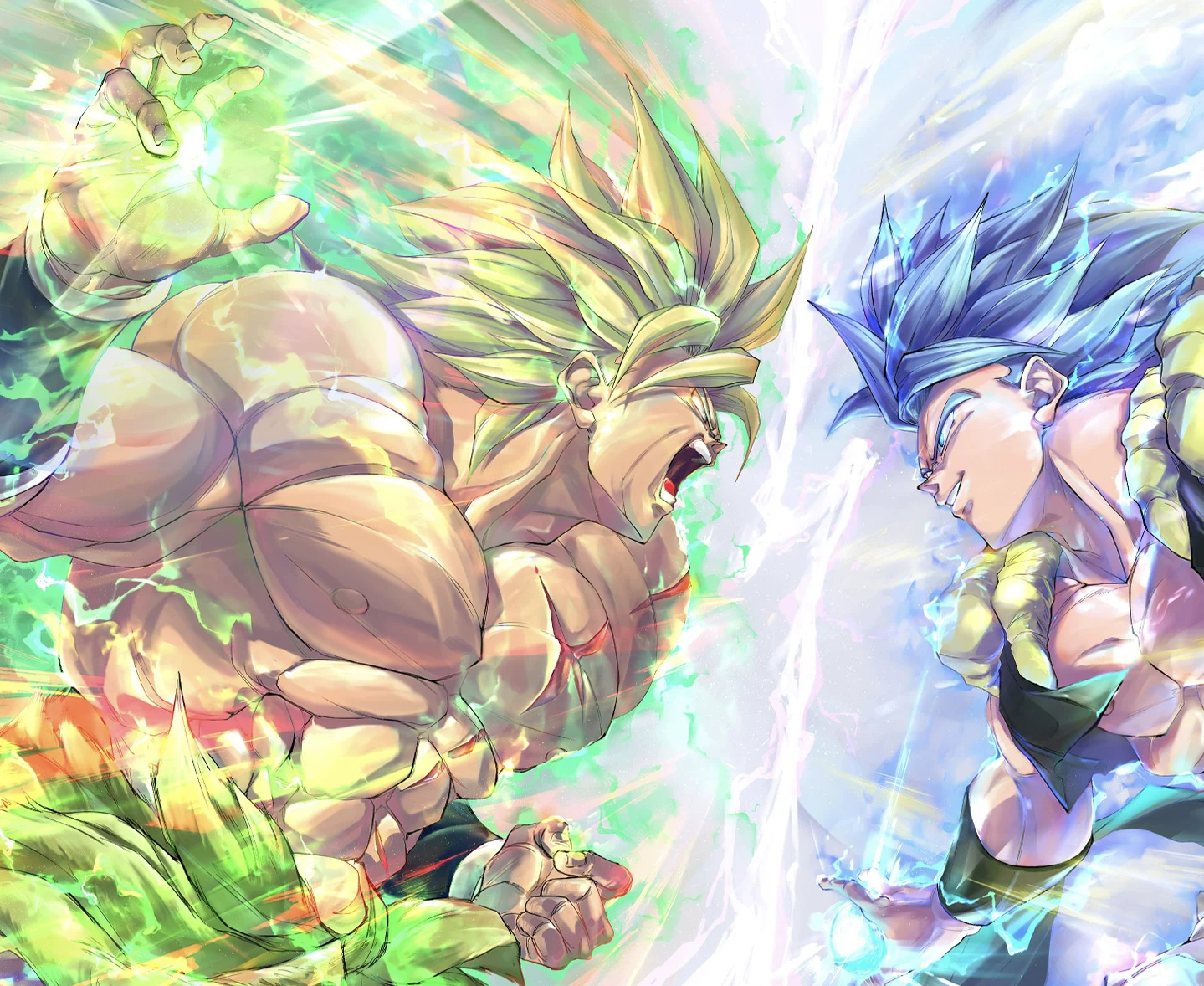 【Pre-sale】Decorative Painting of Broly VS Gogeta-Dragon Ball-H2 Studio