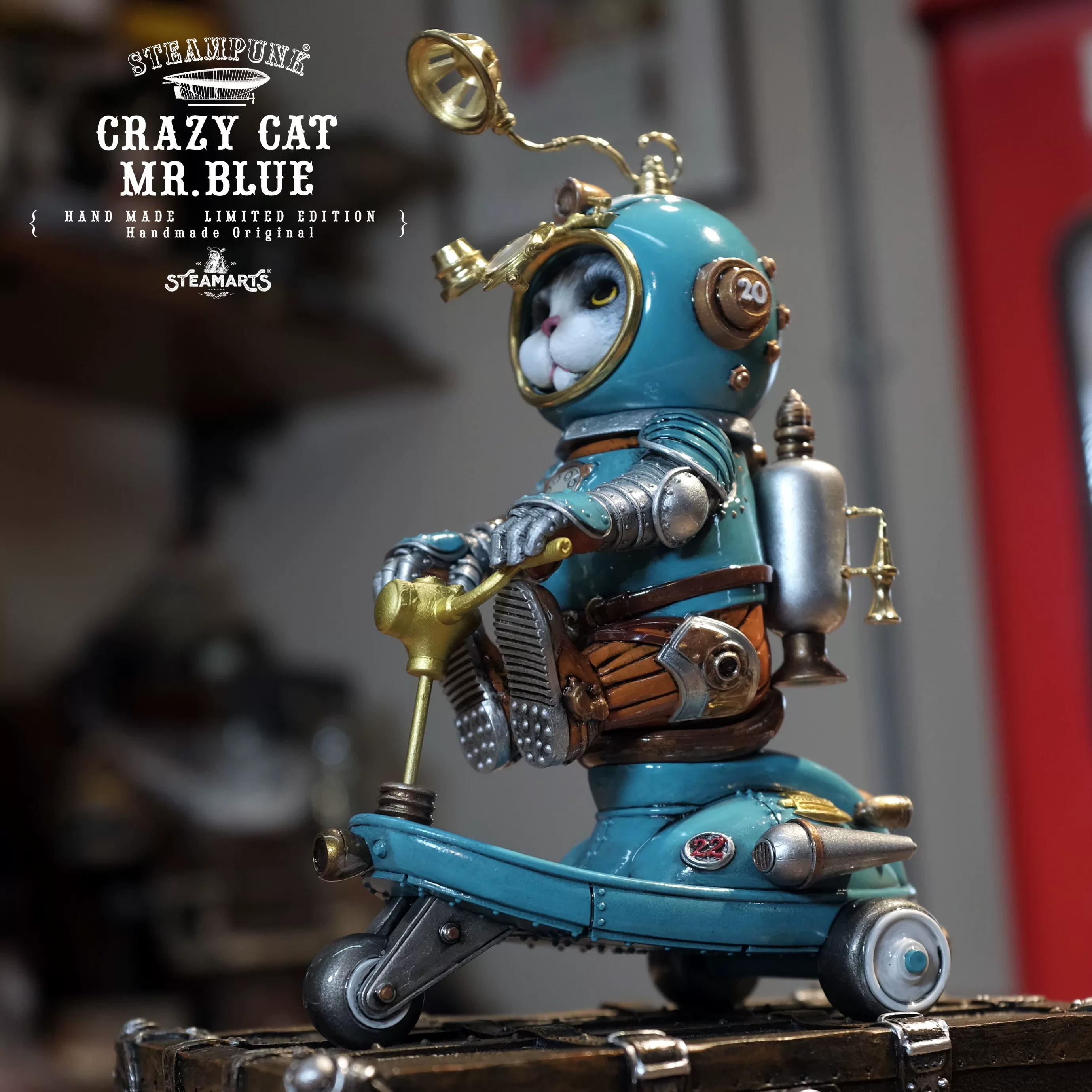 【Pre-sale】Mini Scooter of CRAZY CAT MR.BLUE-STEAMARTS Studio