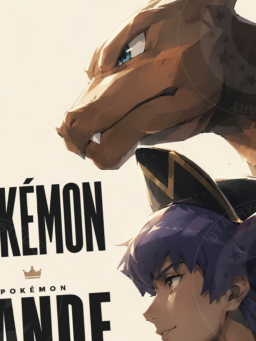 【Pre-sale】Decorative Painting of Dande and Charizard-Pokemon-XingKong Studio