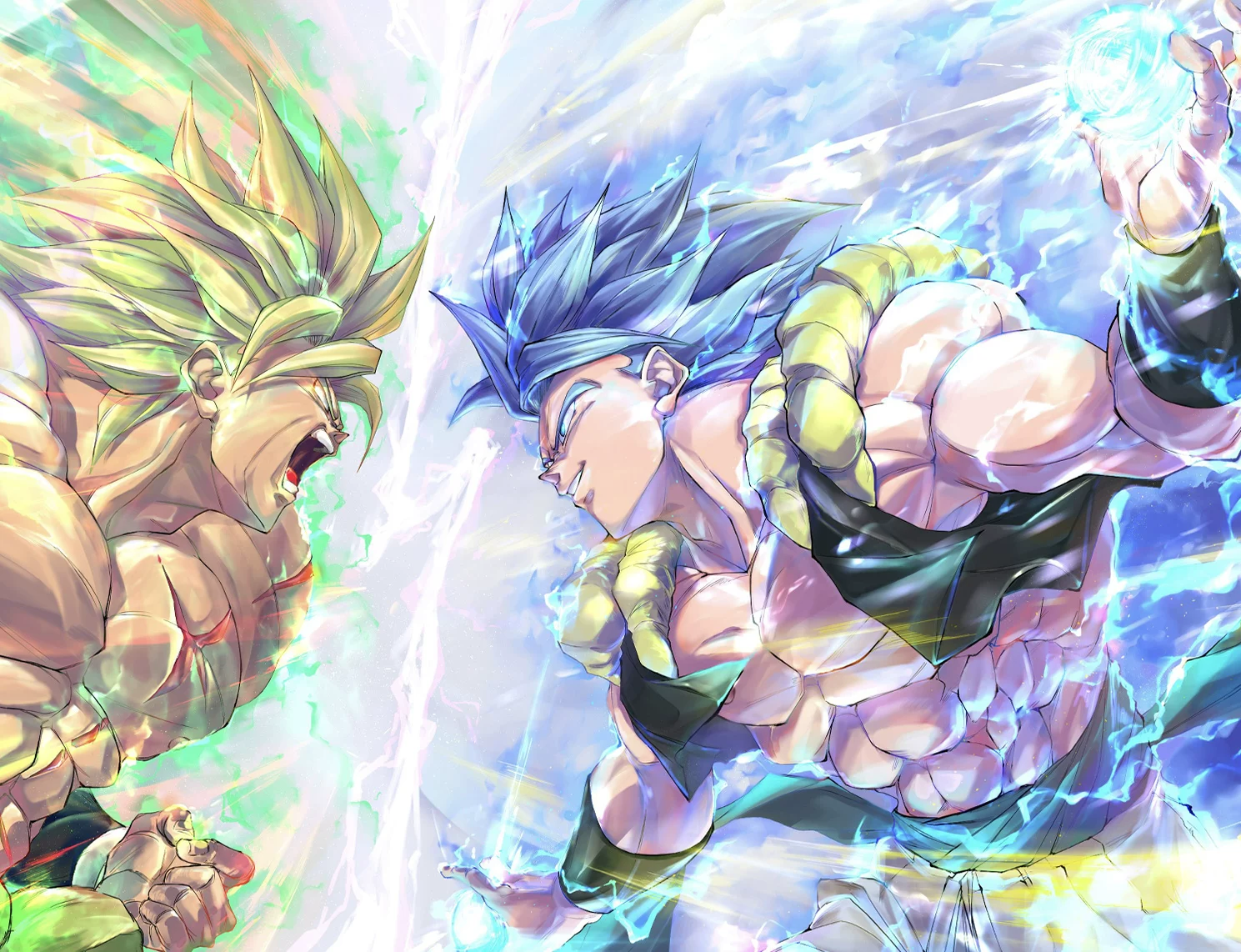 【Pre-sale】Decorative Painting of Broly VS Gogeta-Dragon Ball-H2 Studio