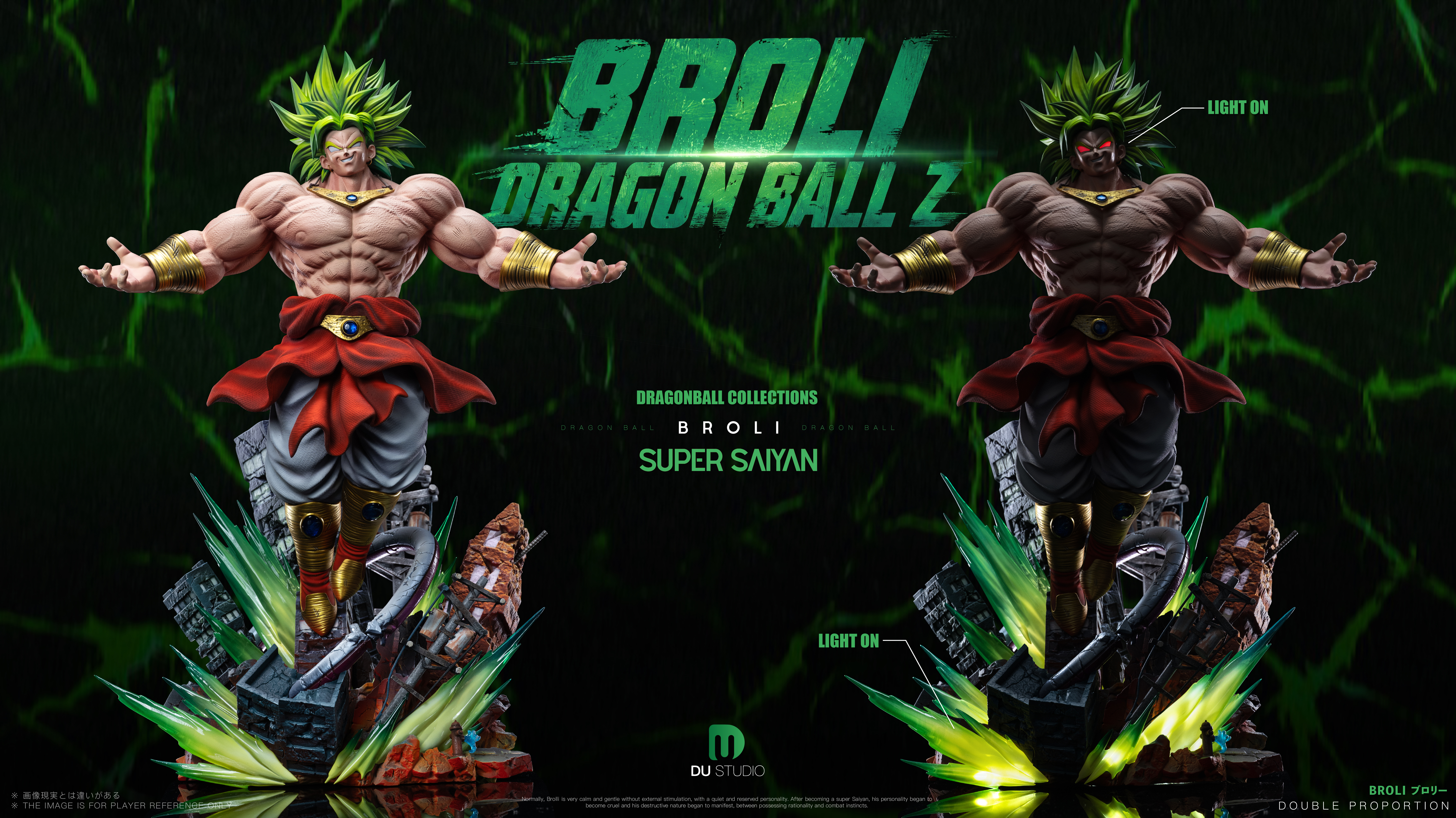 【Pre-sale】1/8, 1/6 and 1/4 Scale Super Saiyan Broly with LED-Dragon Ball-DU Studio