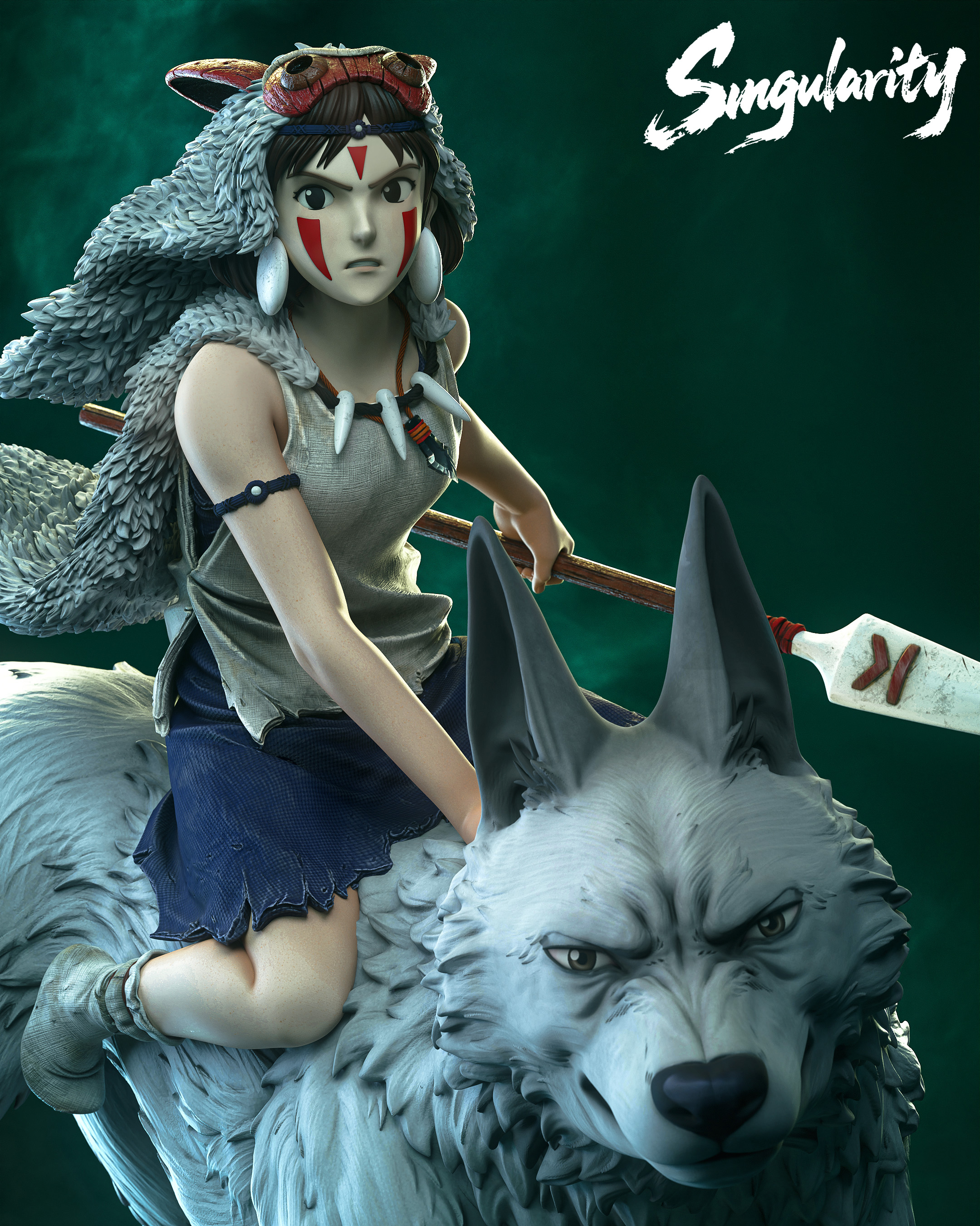 【Pre-sale】1/6 Scale Princess Mononoke-Studio Ghibli-Singularity Studio