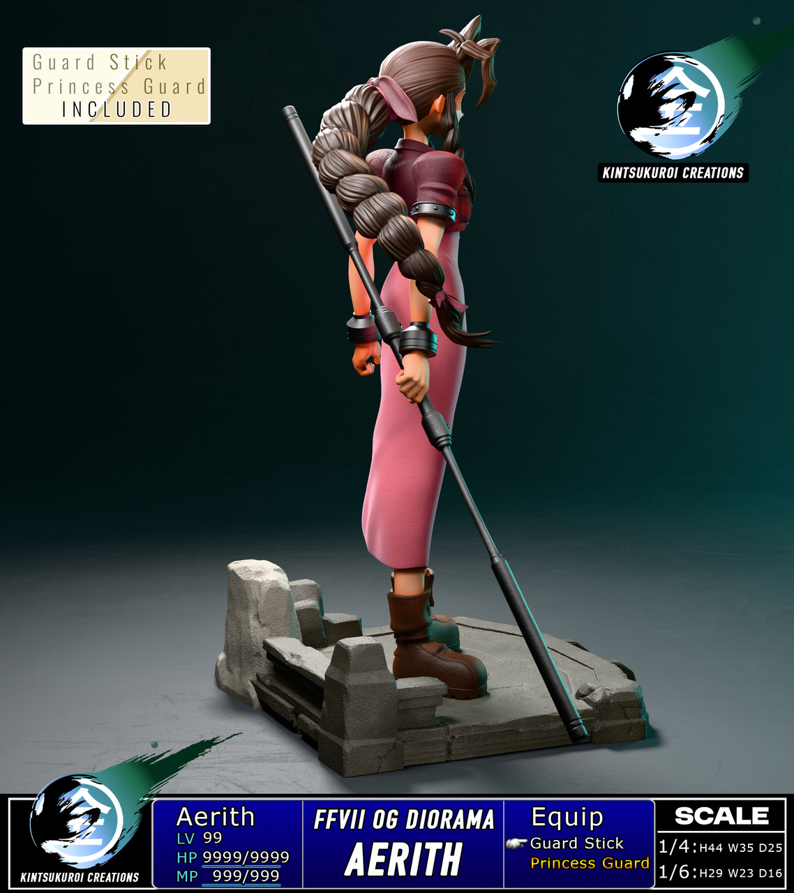 【Pre-sale】1/6 and 1/4 Scale AERITH OG-Final Fantasy-Kintsukuroi Creations Studio