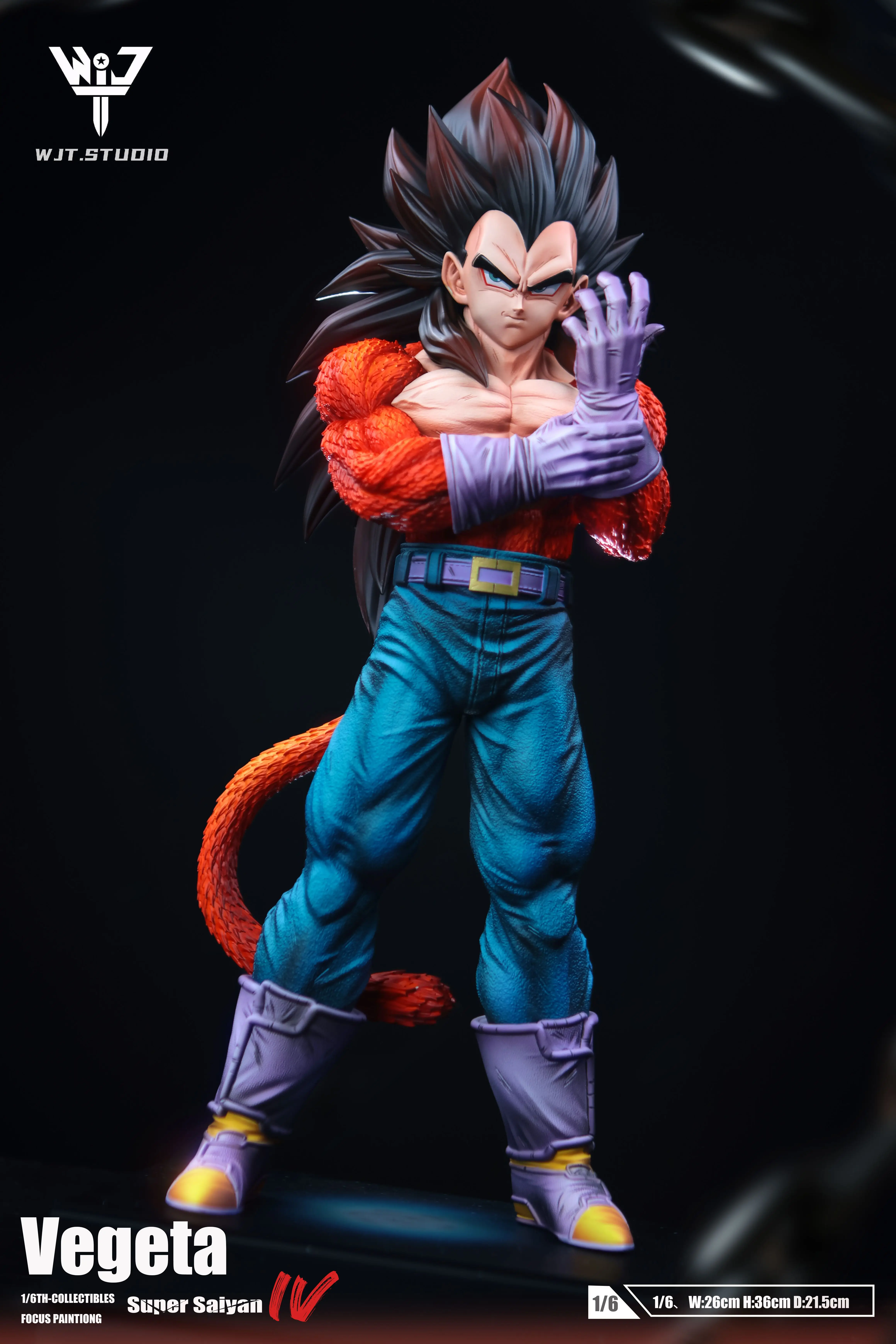 【Pre-sale】1/6 and 1/4 Scale Proud Vegeta with Long Hair-Dragon Ball-WJT Studio