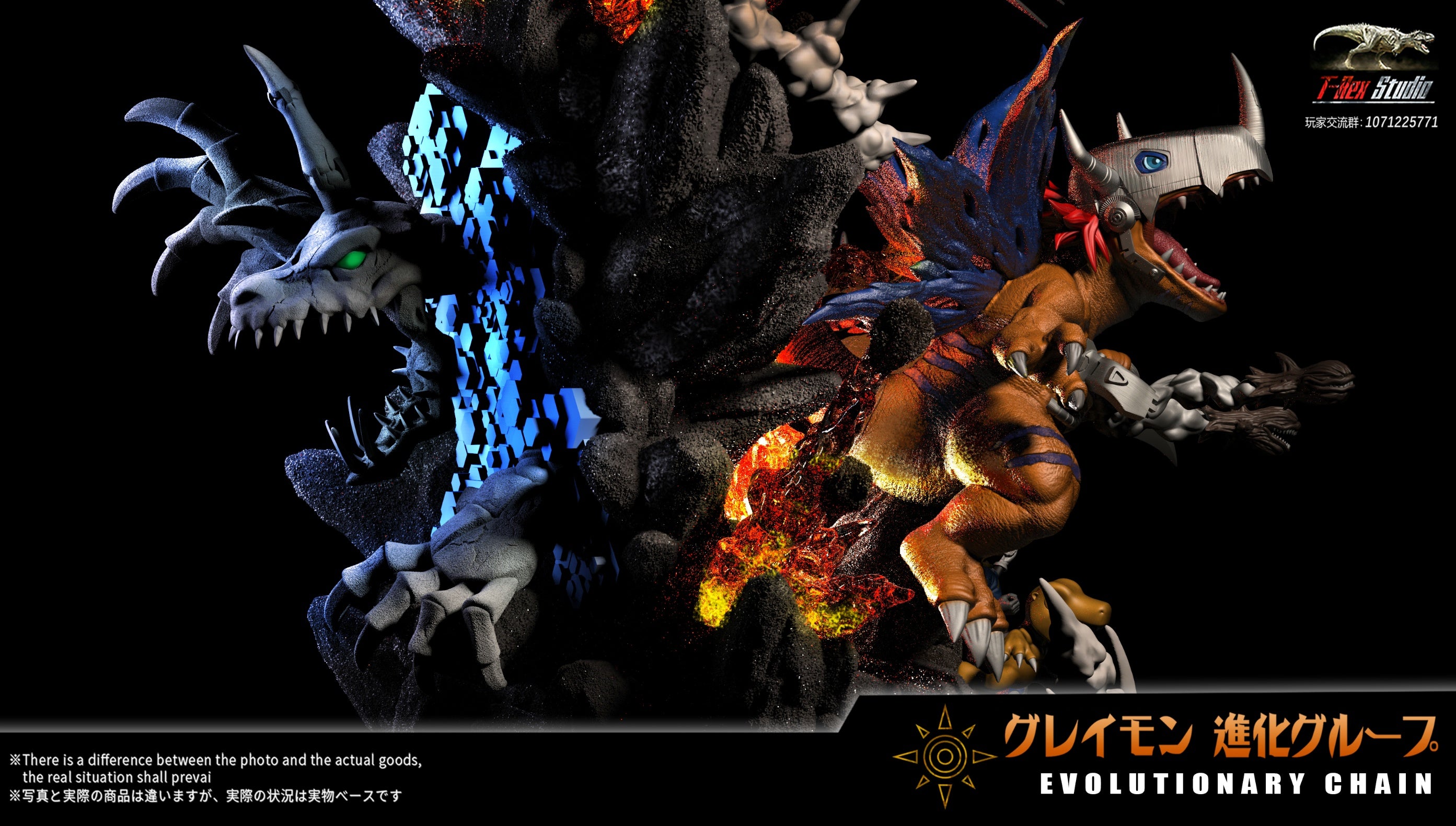 【Pre-sale】Greymon Evolution Chain-T-Rex Studio