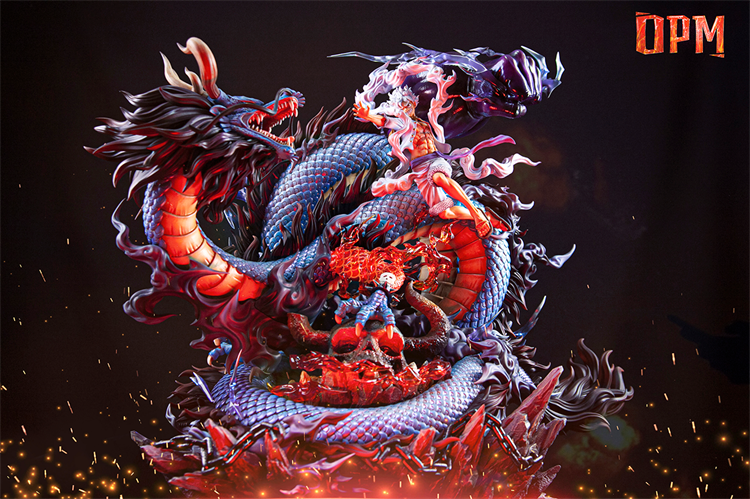 【In stock】Nika Luffy VS Dragon morphology Kaidou with LED-One Piece-OPM Studio