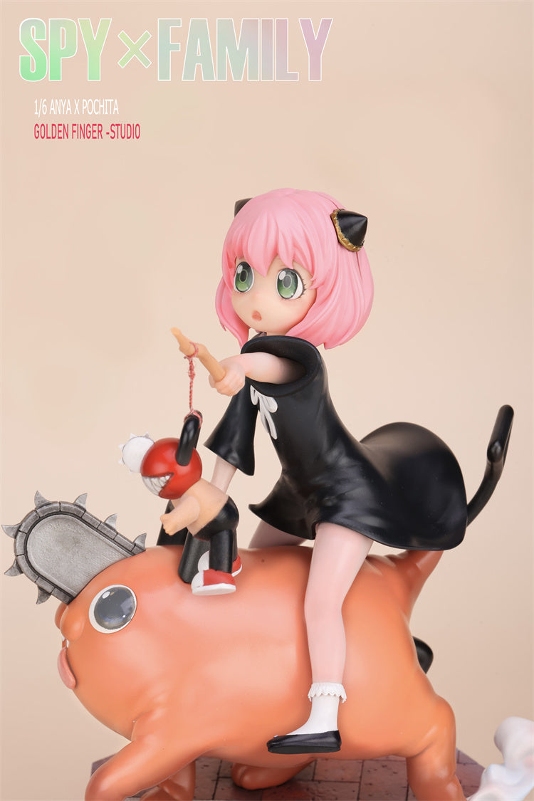 【Pre-sale】 1/6 Scale Anya Forger & Pochita-Golden Finger Studio