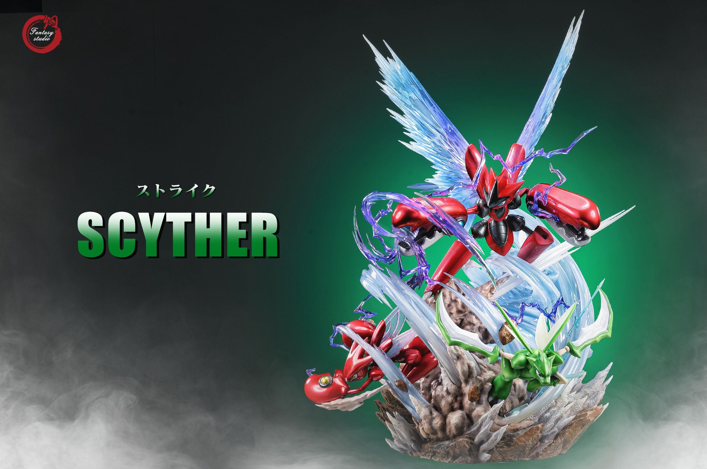 【In stock】GX Evolution Series 011 Swords Dance Scyther & Bullet Punch Scizor & Flash Cannon Mega Scizor with LED-Pokemon-Fantasy Studio