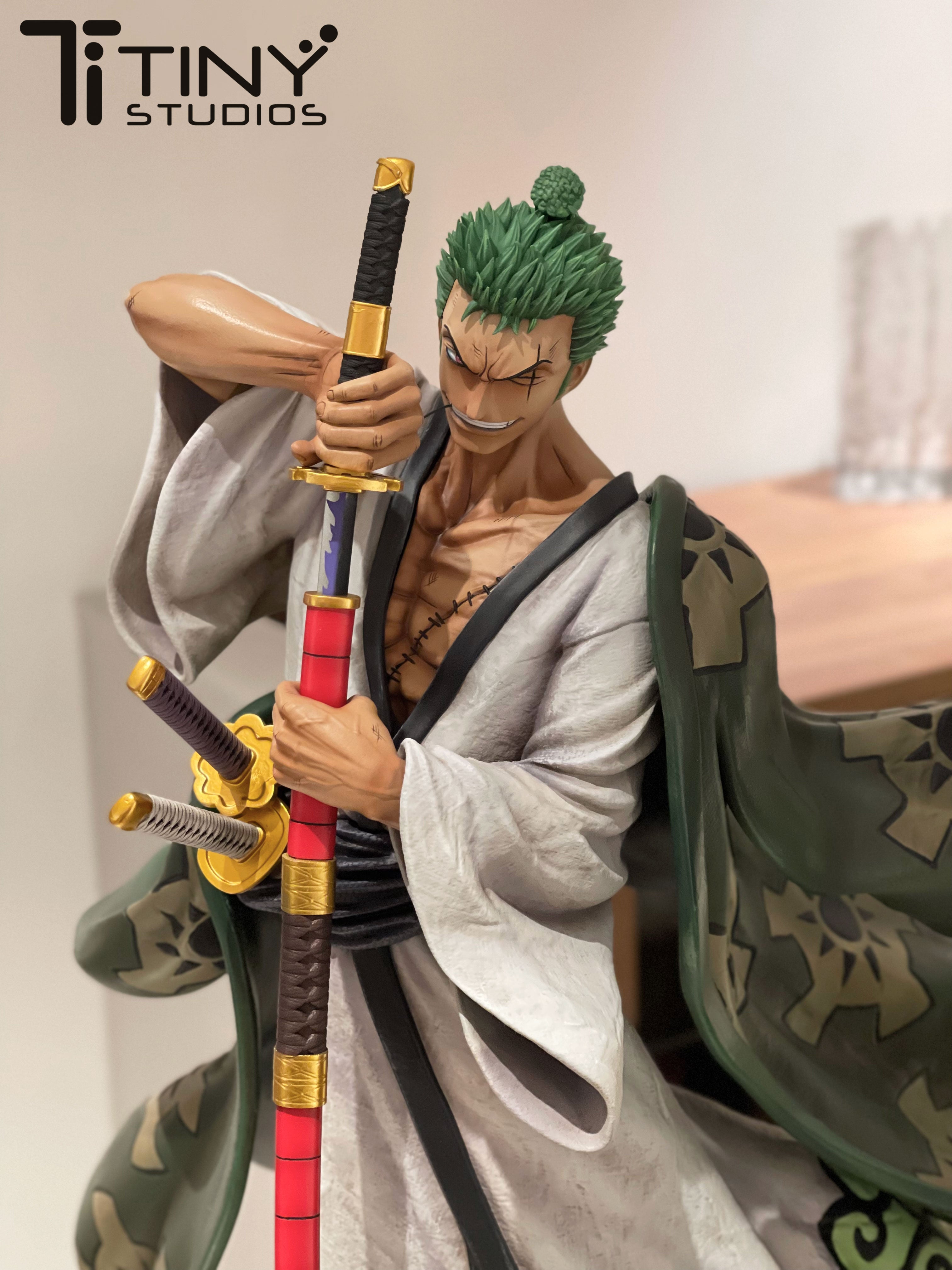 【In stock】 1/4 Scale Wano Country Roronoa Zoro Defeat Hawkins's Straw Man-One piece-TINY Studio