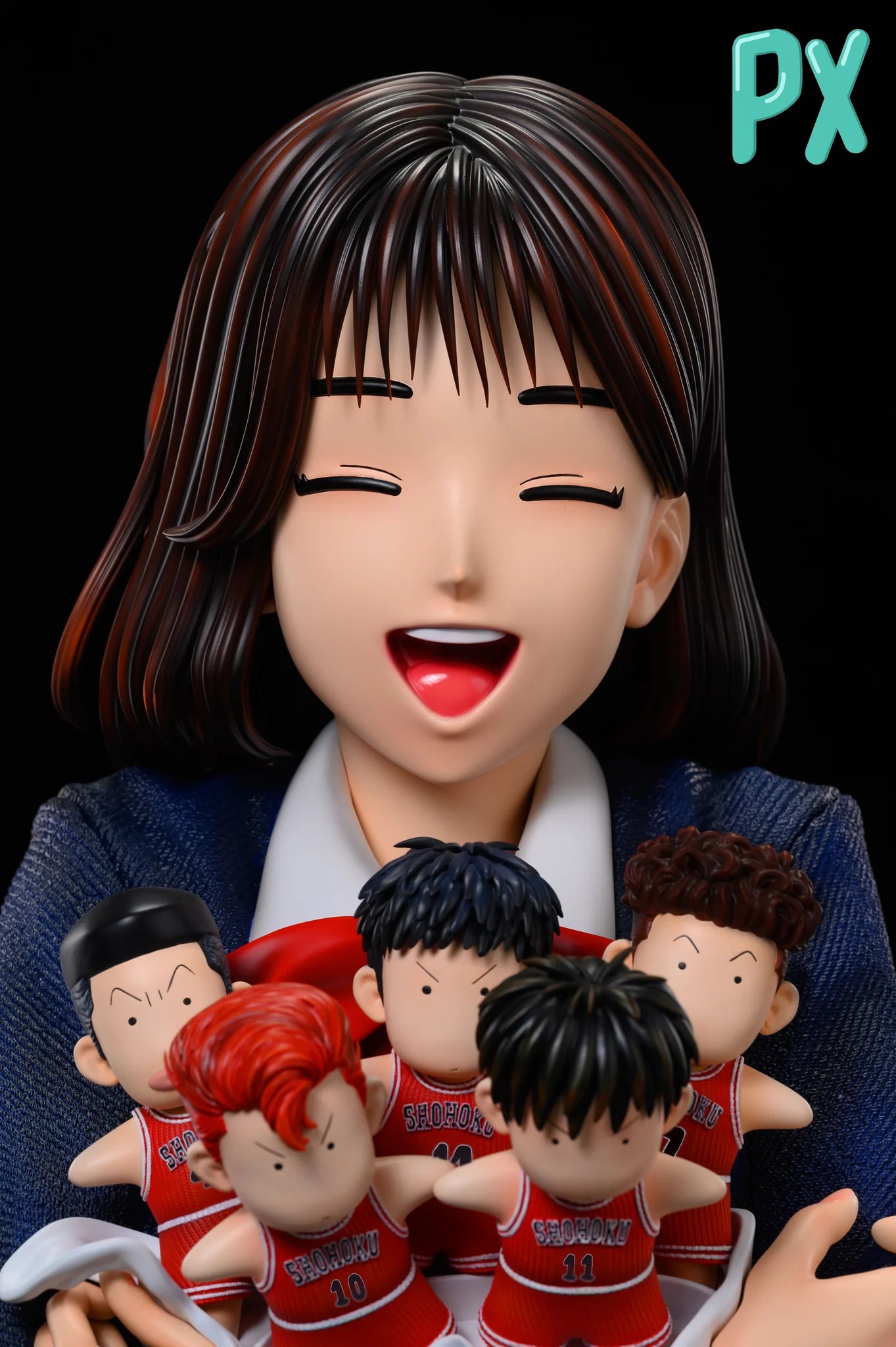 【Pre-sale】1/2 Scale Akagi Haruko Bust Statue & Shohoku Team Dolls - SLAM DUNK  - PX Studio