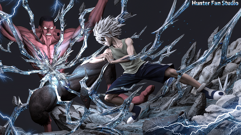 【In stock】1/6 Scale Killua Zoldyck VS Youpi-Hunter x Hunter-Hunter Fan Studio