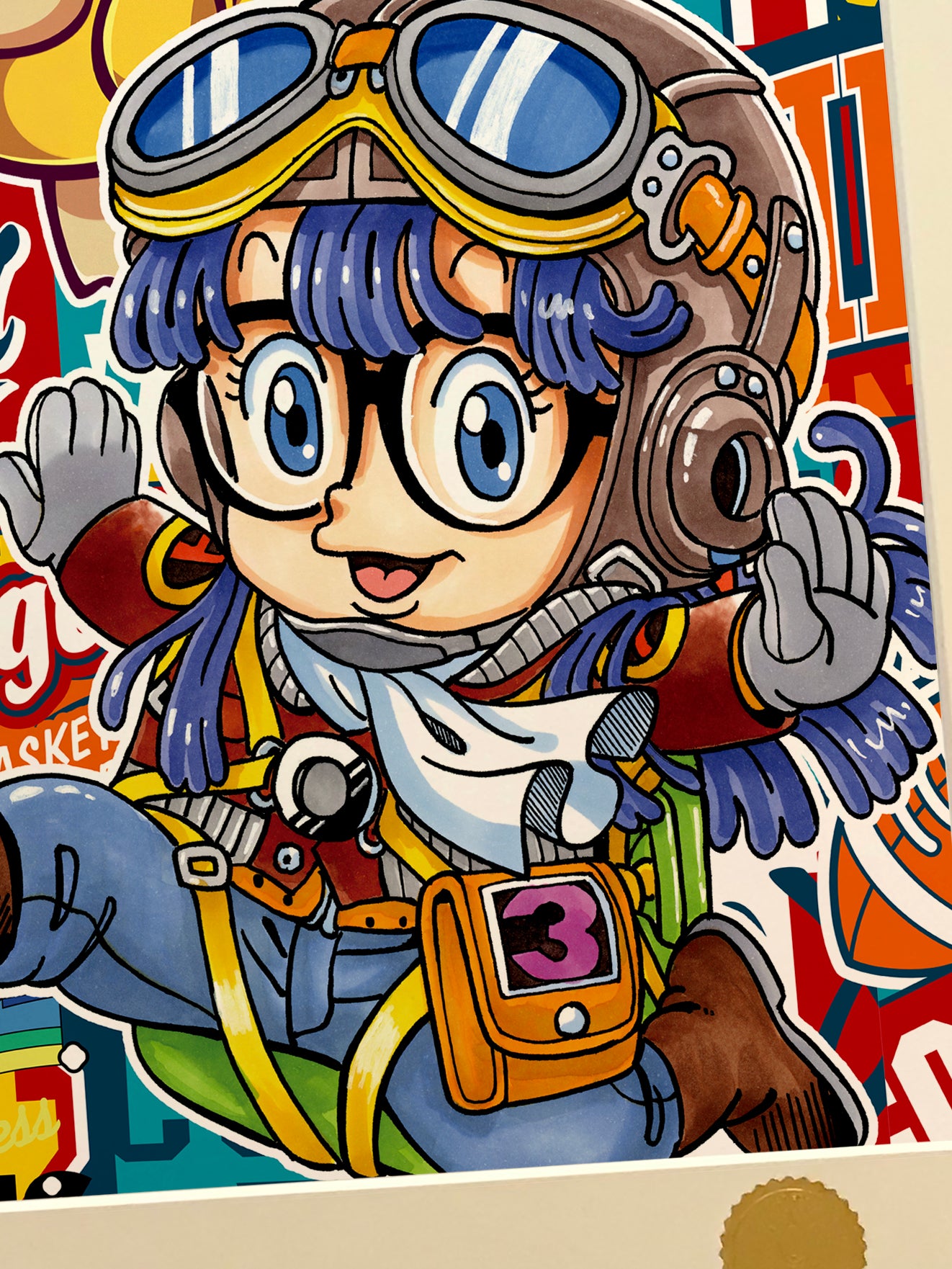 【Pre-sale】Arale & Shinnosuke & Doraemon & Psyduck Decoration Painting-Dr. Slump- Xingkong Studio