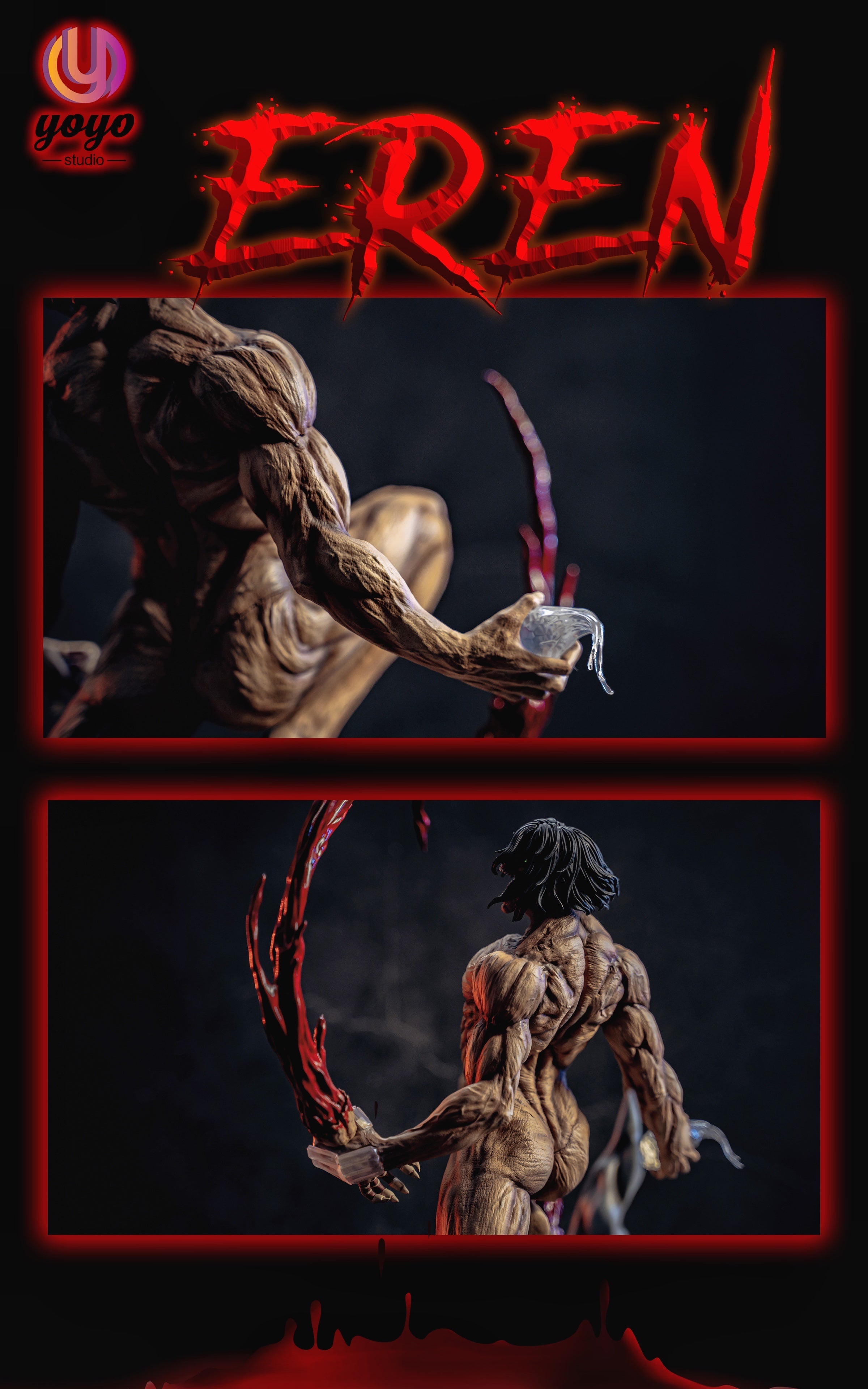 【Few left】Eren Jaeger-The Attack Titan statue-Attack on Titan-YOYO Studio