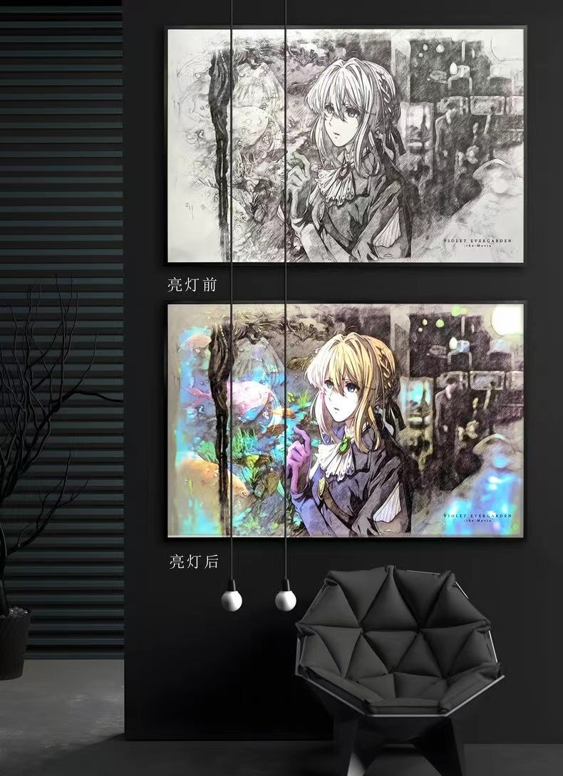 【In stock】3D Decorative Painting of Light Guide Transformation Violet Evergarden 3.0 with LED-Violet Evergarden-momo Studio