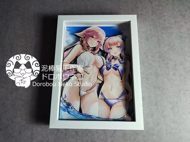 【Pre-sale】DSRL-010 Yae Miko & Sangonomiya Kokomi Decoration Painting-Genshin Impact-Dorobou Neko Studio
