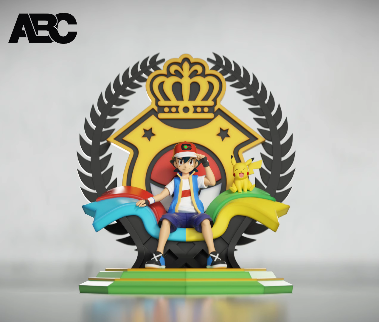 【Pre-sale】1/20 Scale Champion Throne Ash Ketchum-Pokemon-ABC Studio