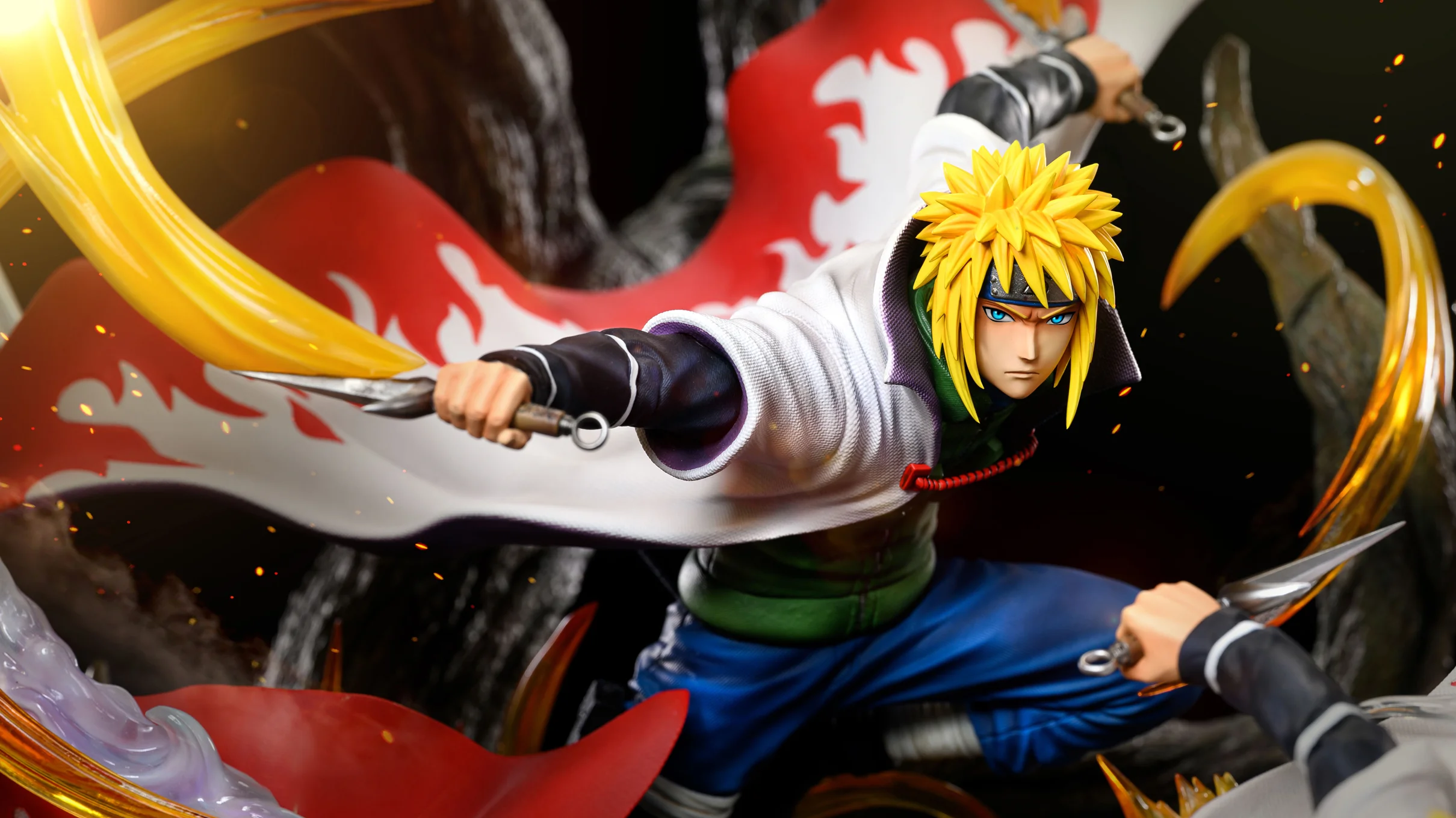 【Sold out】1/7 Scale Flying Thunder God Jutsu Minato Namikaze with LED-Ventus Studio