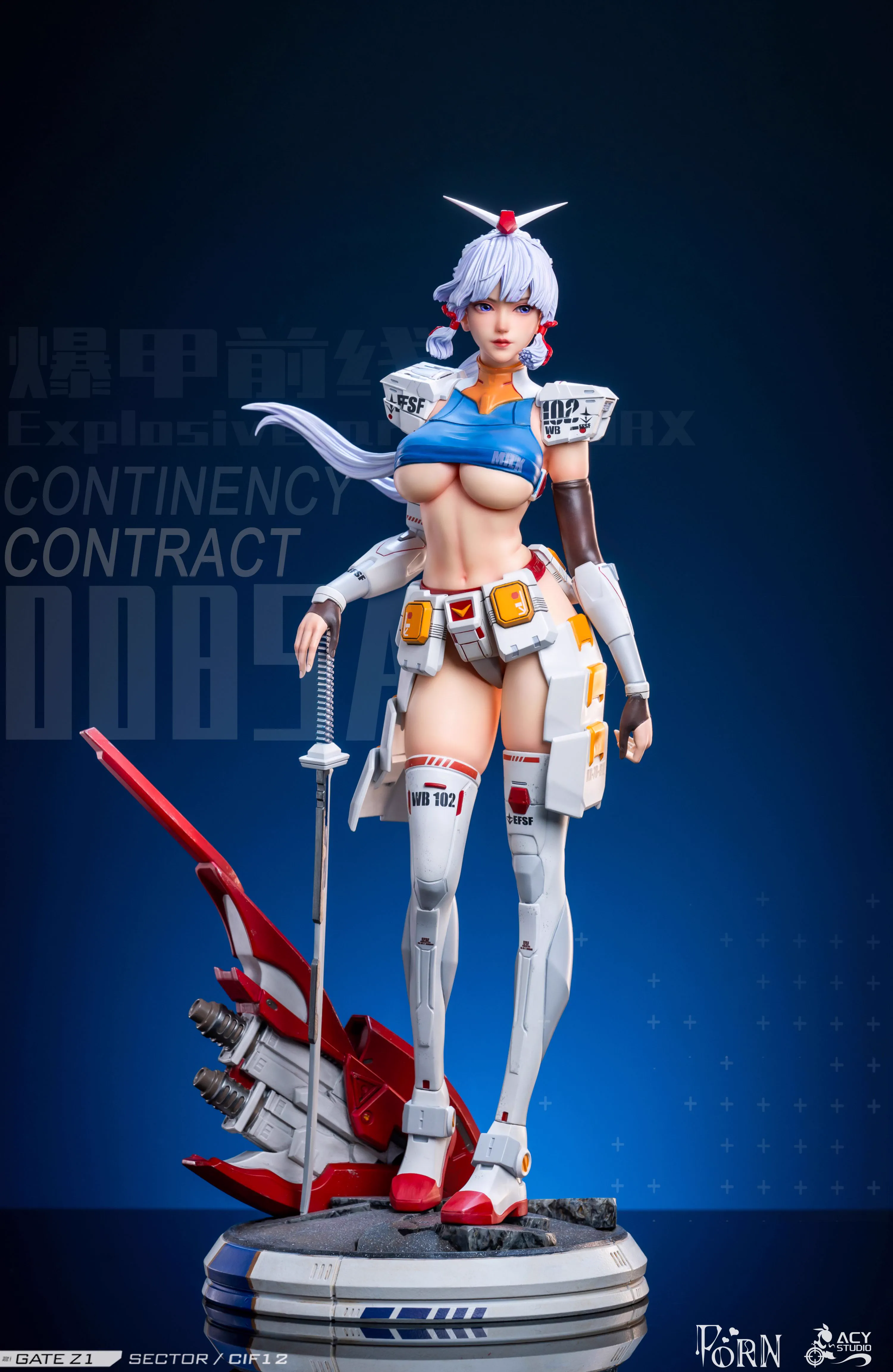 【Pre-sale】1/4 Scale PORNLH002 Rx78 Kamisato Ayaka-Genshin Impact-Porn & Acy Studios