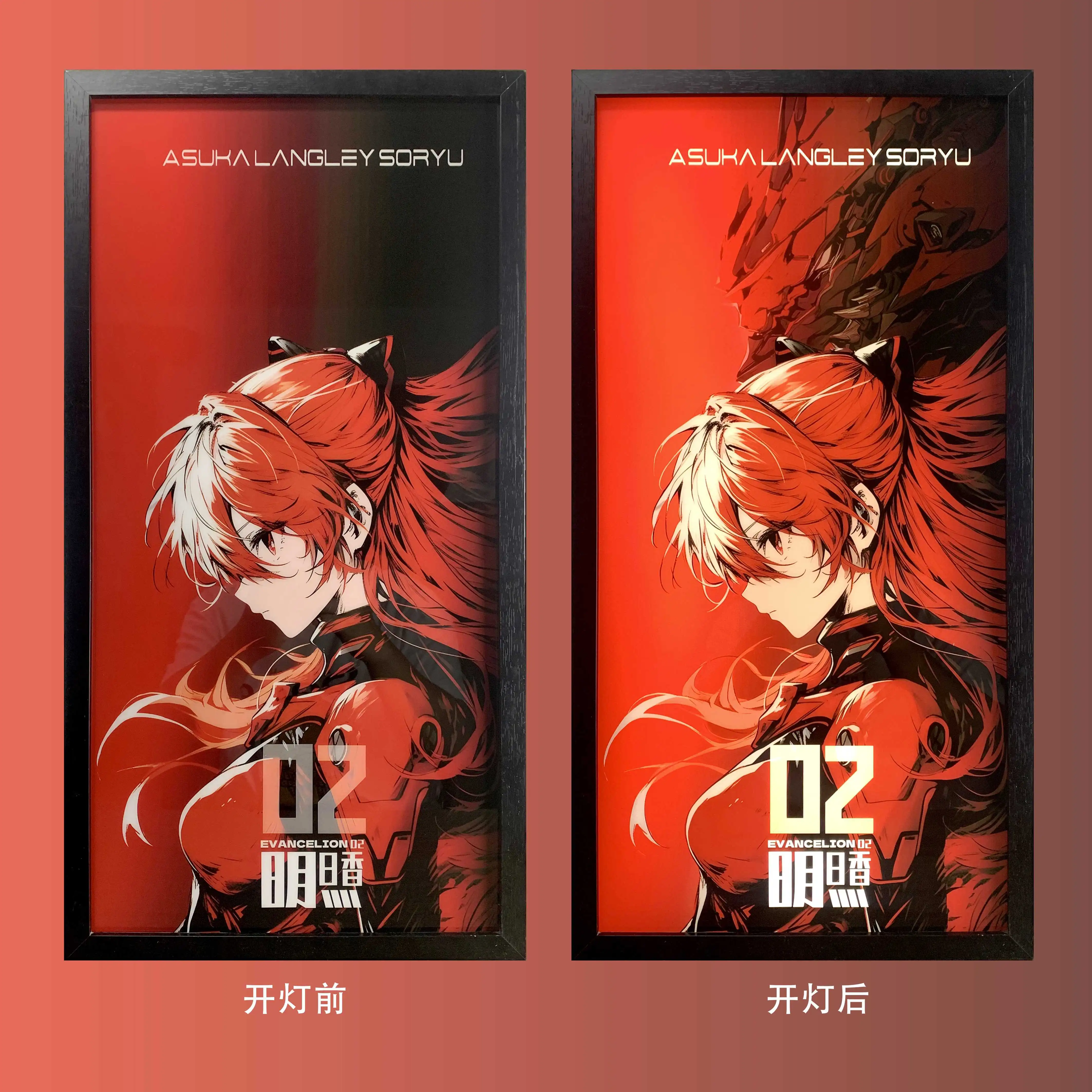 【In stock】Decorative Painting of Asuka Langley Soryu & Ayanami Rei-EVA-MOMO Studio