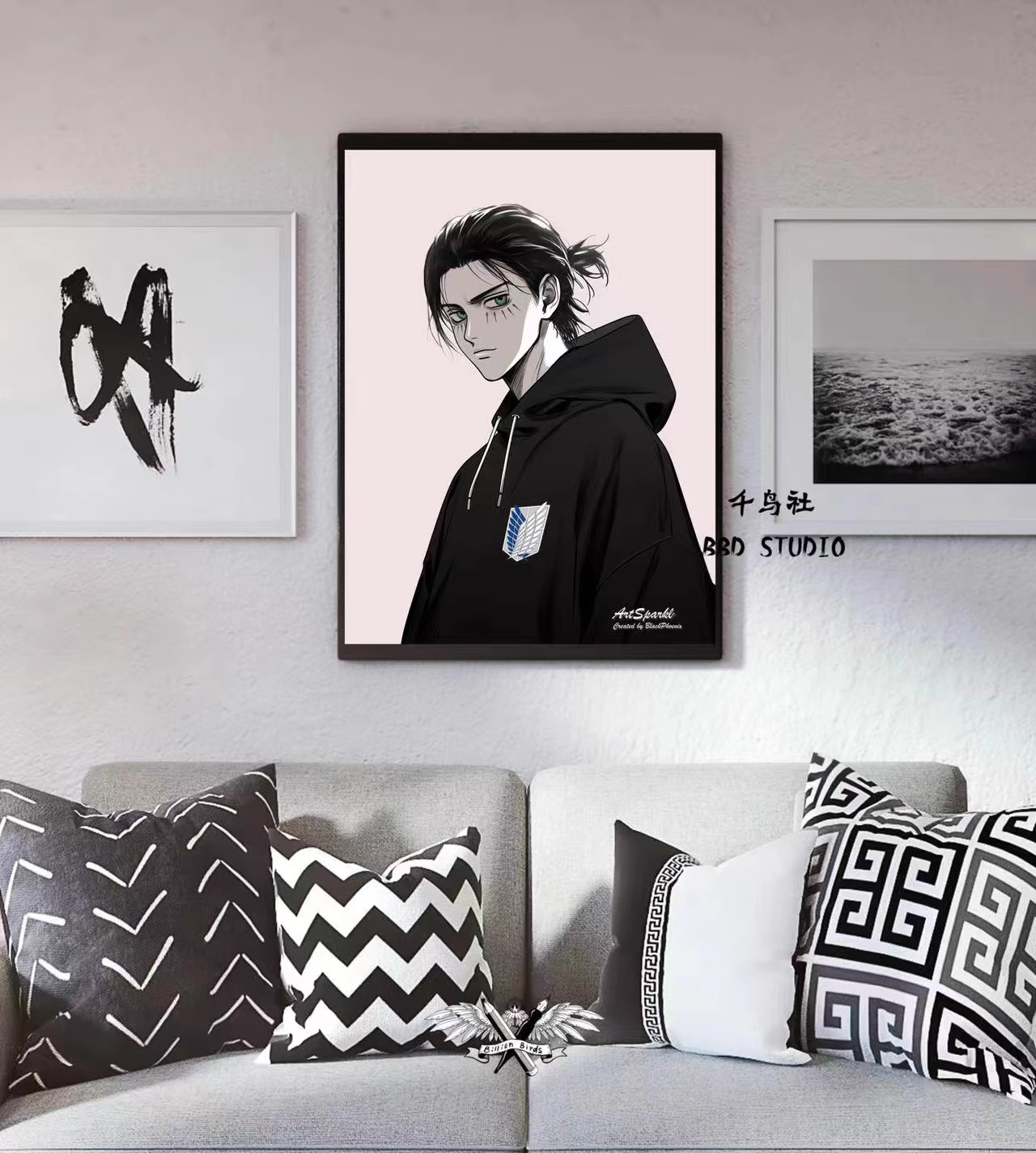 【In stock】Decorative Painting of Eren-Attack on Titan-Billion Birds Studio