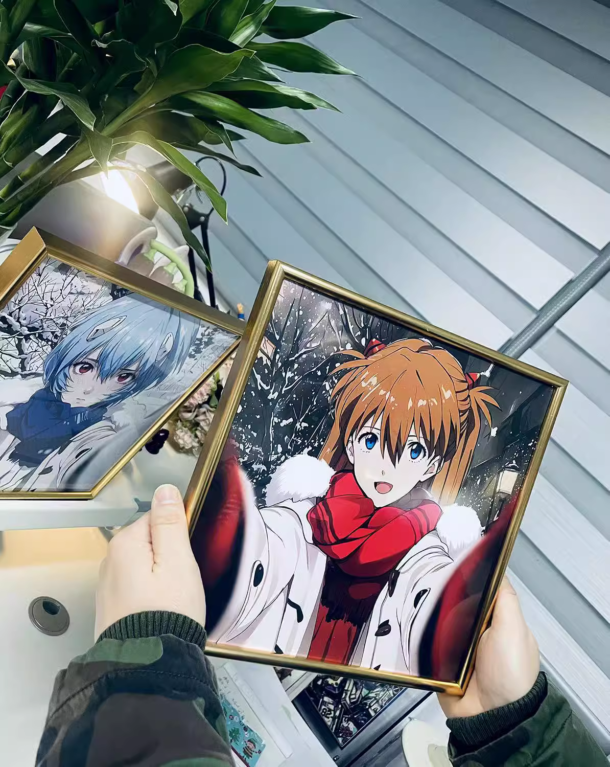 【In stock】Decorative Painting of Ayanami Rei & Asuka Langley Soryu-EVA-Billion Birds Studio