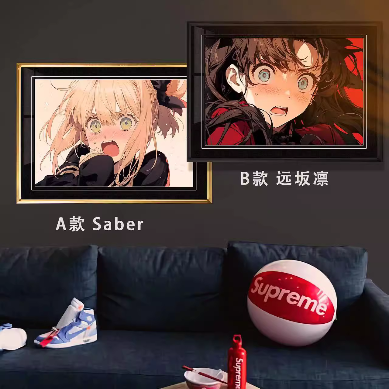 【In stock】Decorative Painting of Tohsaka Rin & SABER-Fate stay night-Billion Birds Studio