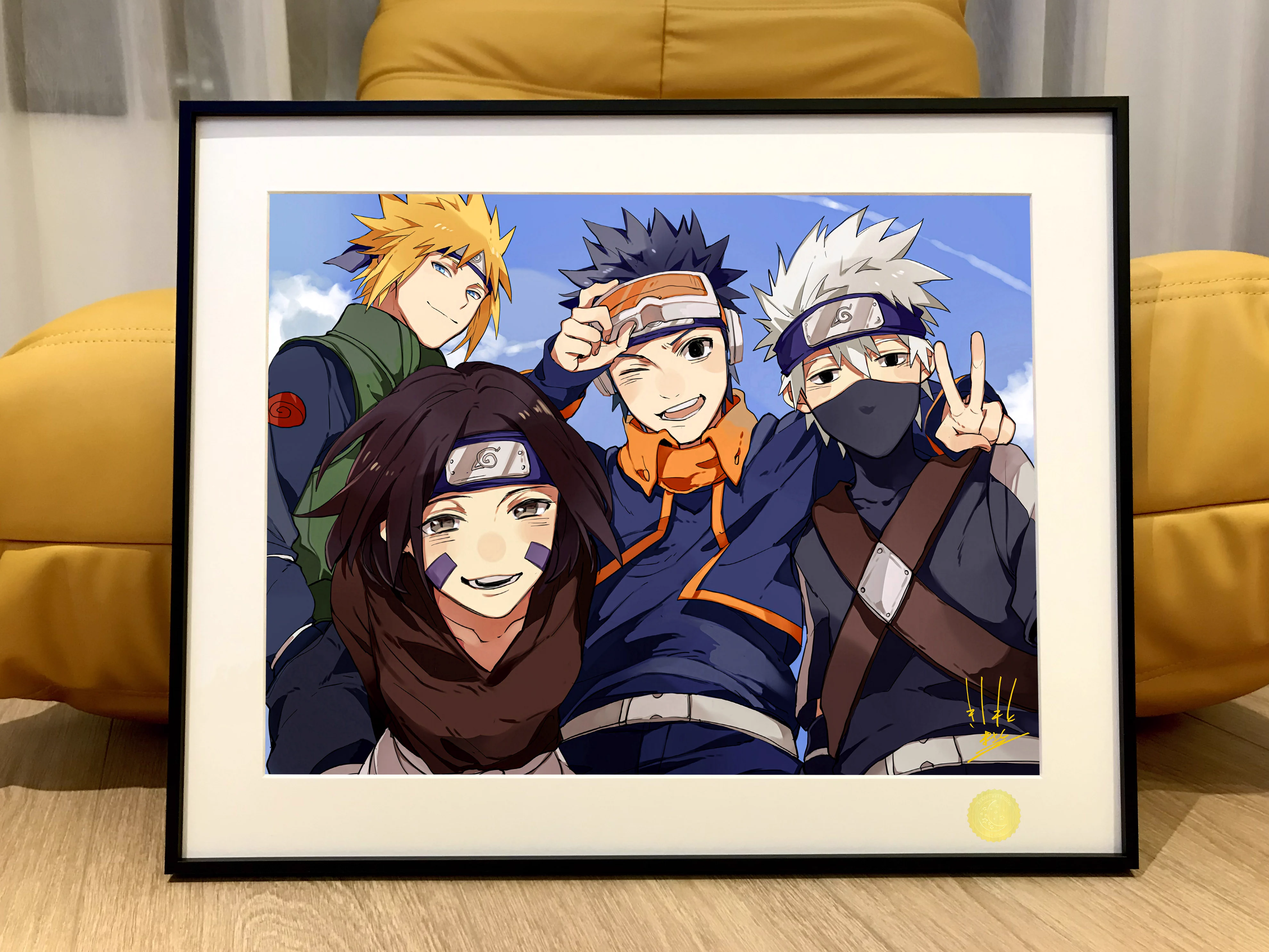 【Pre-sale】Decorative Painting of Namikaze Minato, Kakashi, Obito & Nohara Rin-XingKong Studio