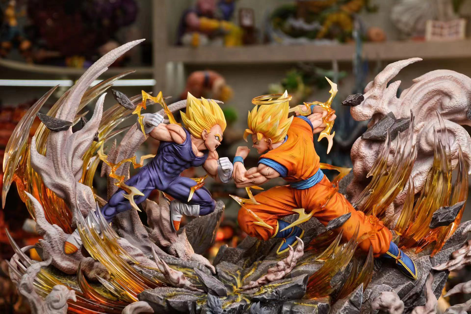 【Pre-sale】1/6 Scale Super Saiyan 2 Son Goku VS Evil Vegeta-WL Studio