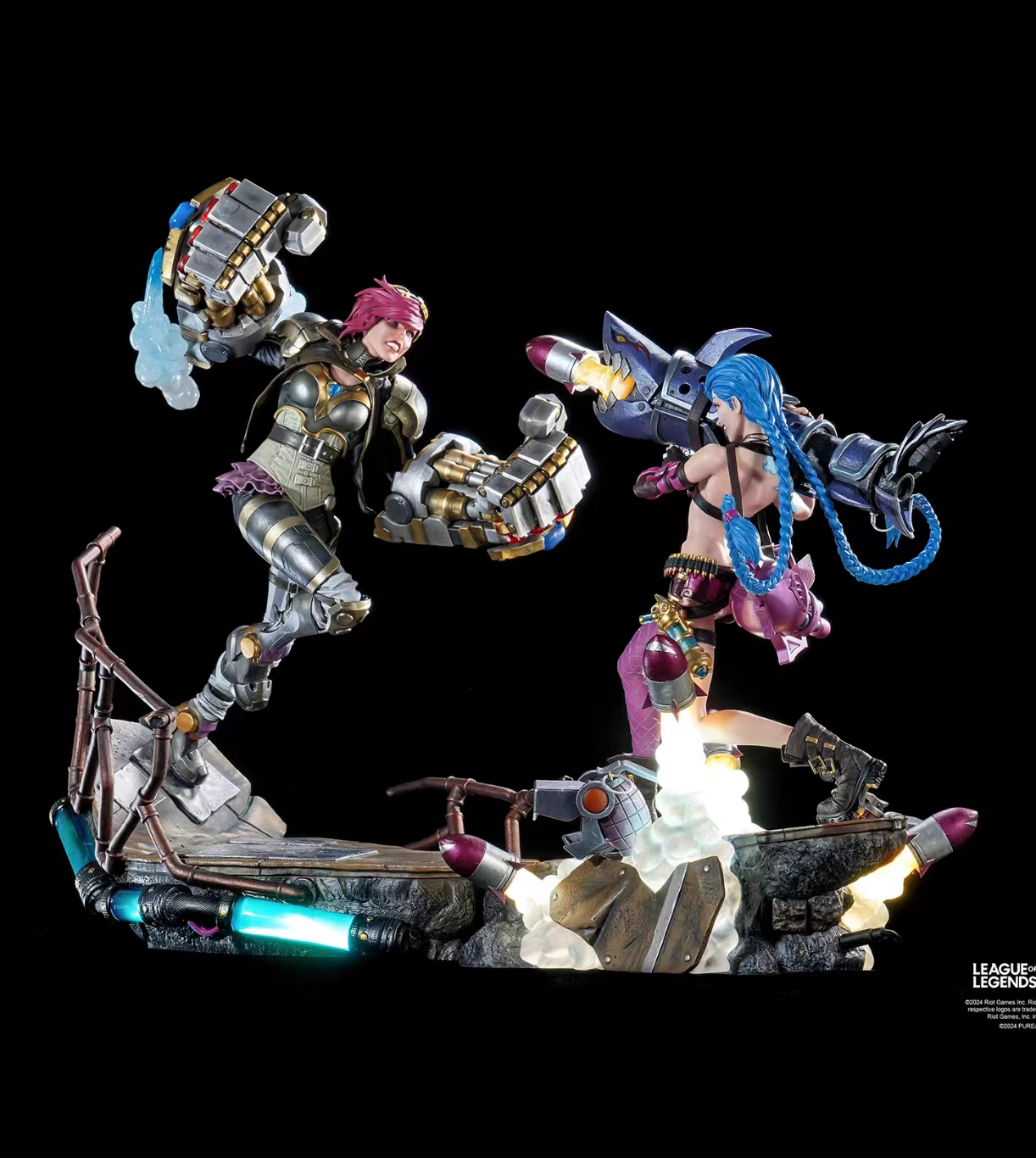 【Pre-sale】1/6 Scale Jinx VS The Piltover Enforcer Vi-League of legends-PureArts Studio