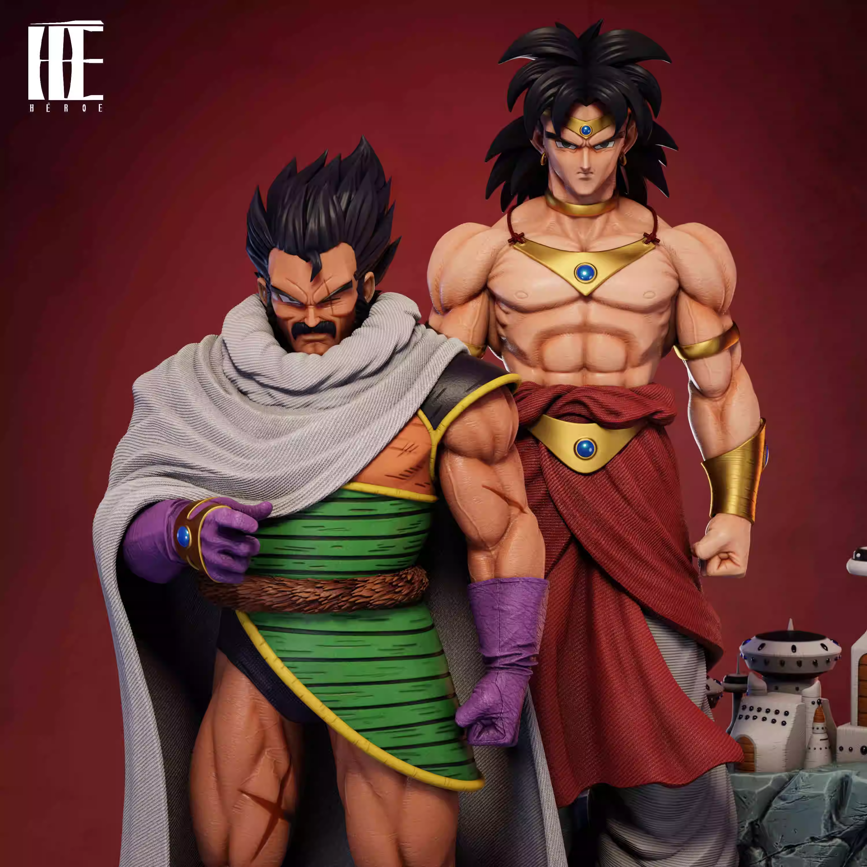 【Pre-sale】1/4 Scale Broly & Paragus-Héroe Collectibles Studio