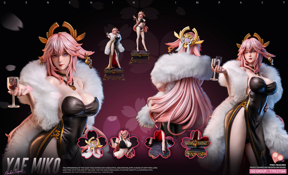 【Pre-sale】1/4 Scale Yae Miko-Genshin Impact-Pink Peaches Studio