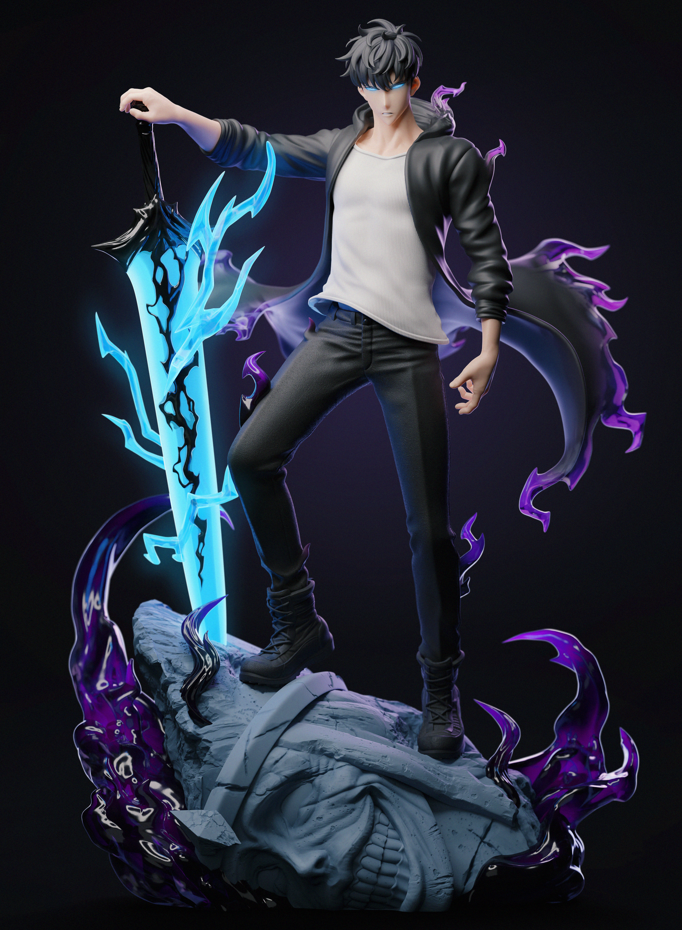 【Pre-sale】1/6 & 1/4 Scale The Shadow Monarch Awakening Jin Woo-Other Series-Player 1 Studio