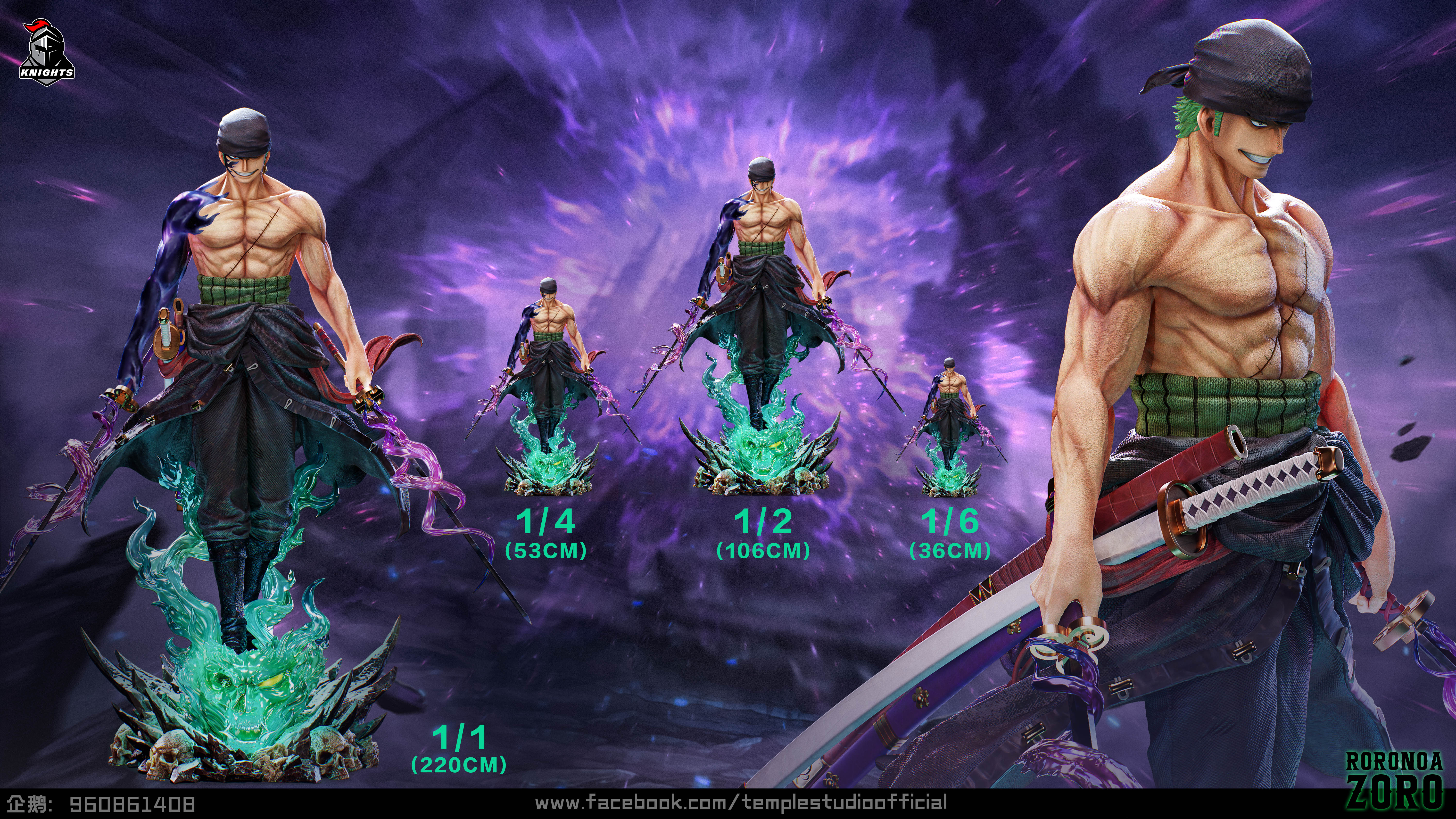 【Pre-sale】1/2, 1/4 & 1/6 Scale NO: 05 Roronoa Zoro-Temple Studio