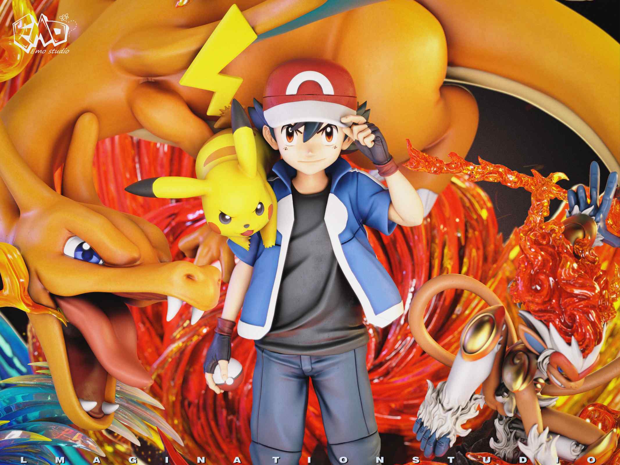 【Sold out】Graduation Statue Series 001 Ash Ketchum with LED-Pokemon-EMO Studio
