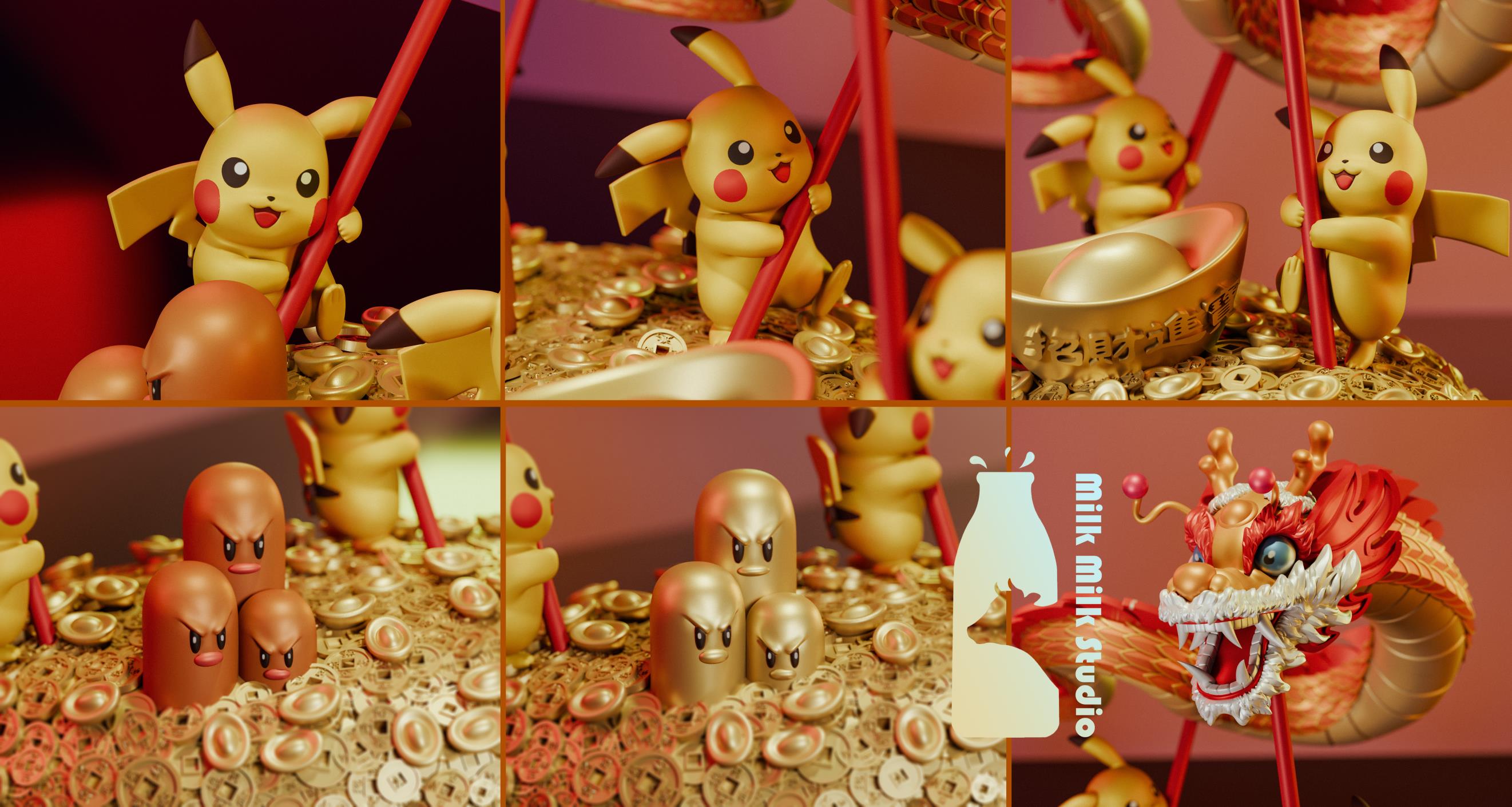【Pre-sale】Dragon Dance Pikachu-Pokemon-Milk Milk Studio（MMS）