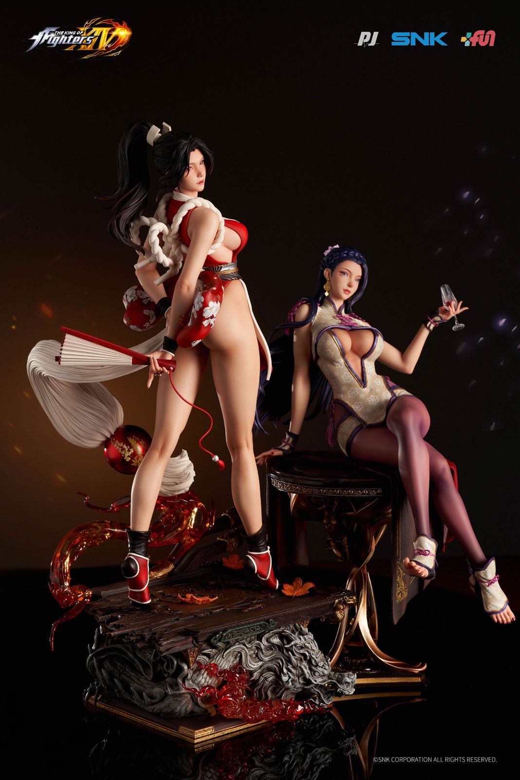 【Pre-sale】1/4 Scale Licensed Mai Shiranui & Luong–The King of Fighters XIV–PIJI Studio