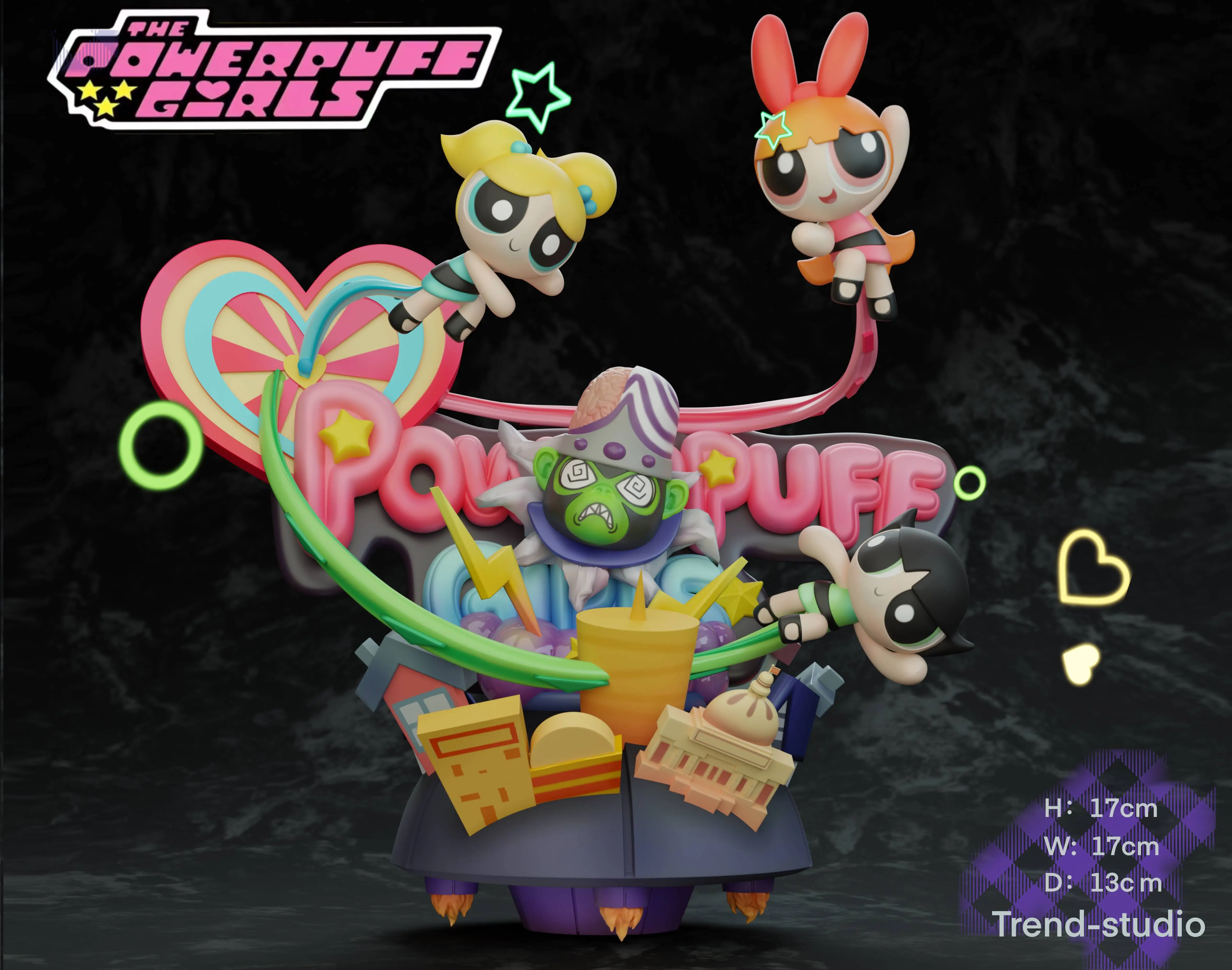 【Pre-sale】The Powerpuff Girls VS Mojo Jojo-The Powerpuff Girls-Trend Studio